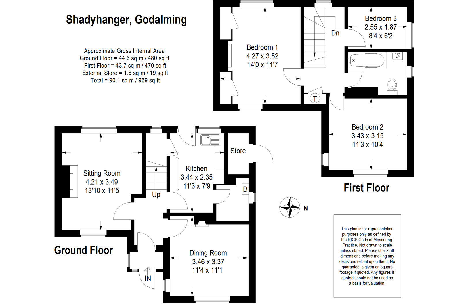 Shadyhanger, Godalming floorplan