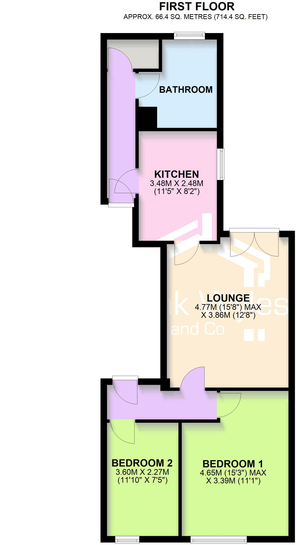 Flat 2, 25 Glen Eldon Road, Lytham St. Annes, Lancashire floorplan