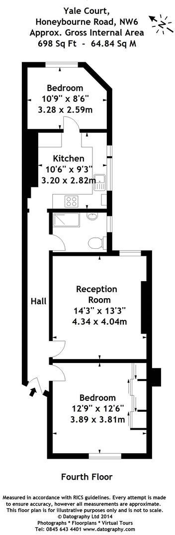 Honeybourne Road, West Hampstead NW6 floorplan