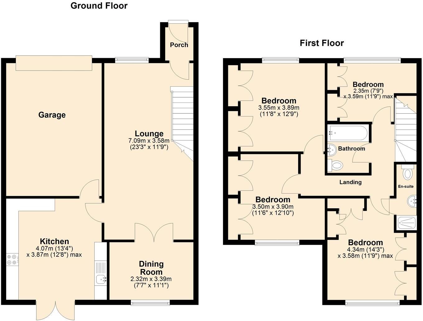 Evergreen Drive, Hull floorplan