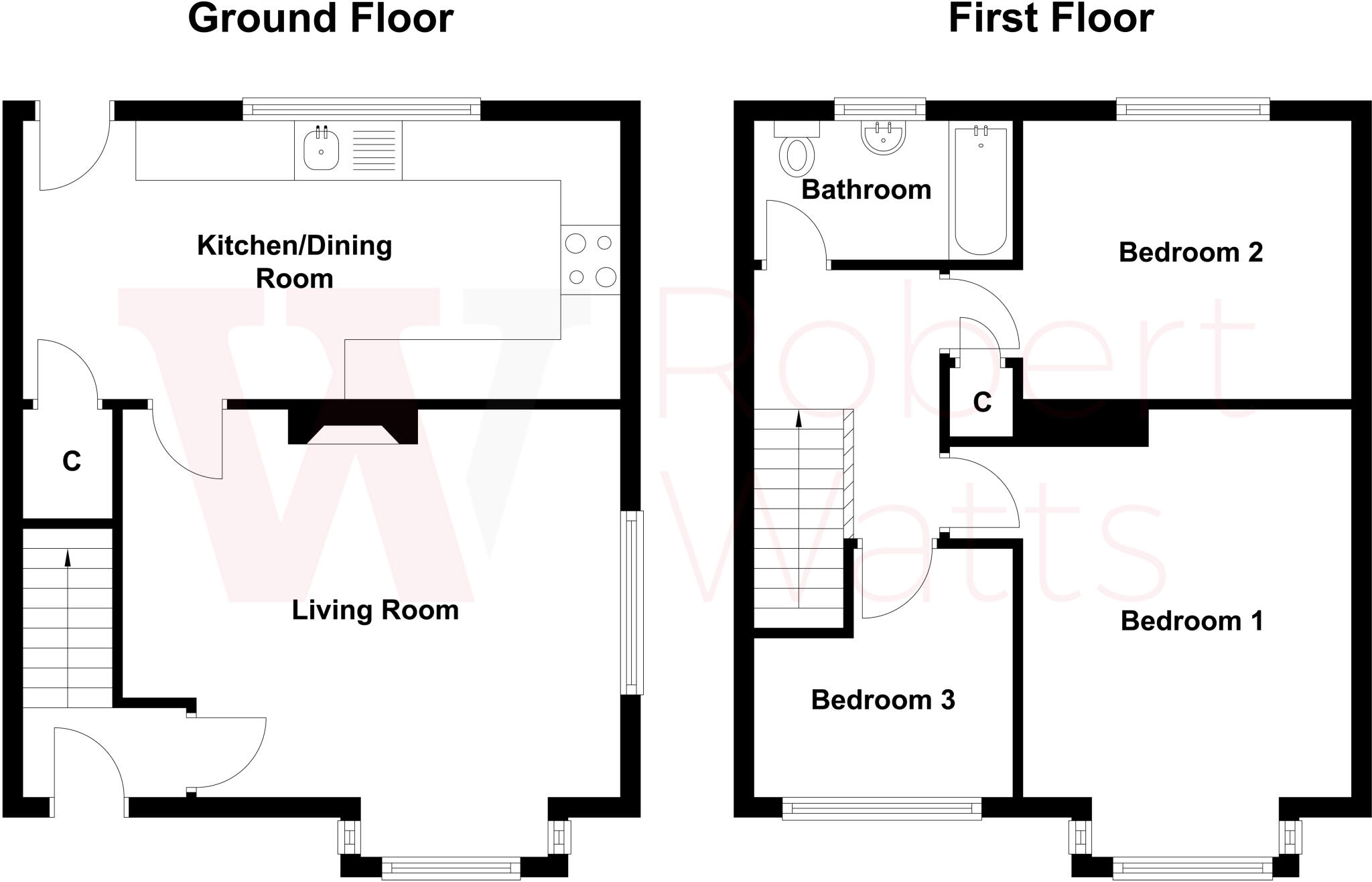 Denbury Mount, Holmewood, Bradford, West Yorkshire, BD4 floorplan