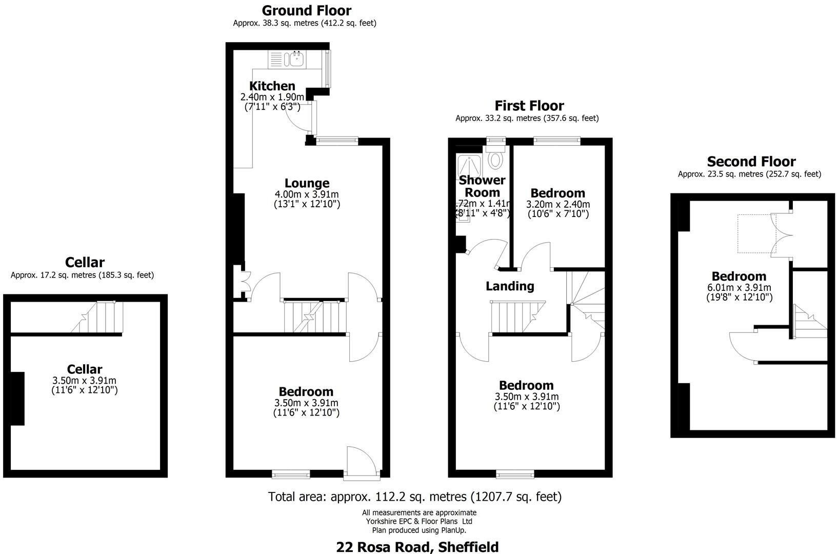 22 Rosa Road, Crookesmoor, Sheffield floorplan