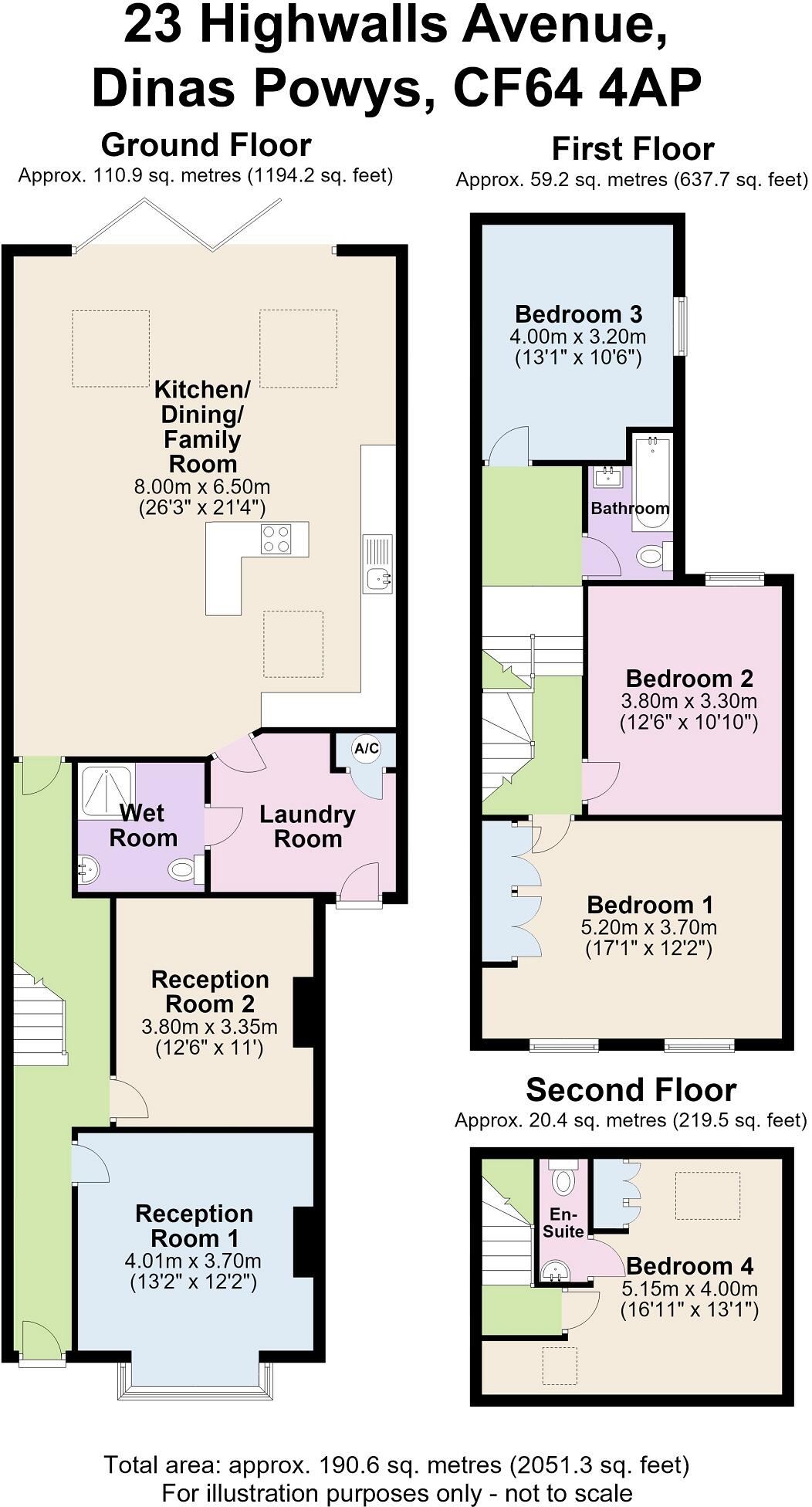 23 Highwalls Avenue, Dinas Powys, The Vale Of Glamorgan. CF64 4AP floorplan