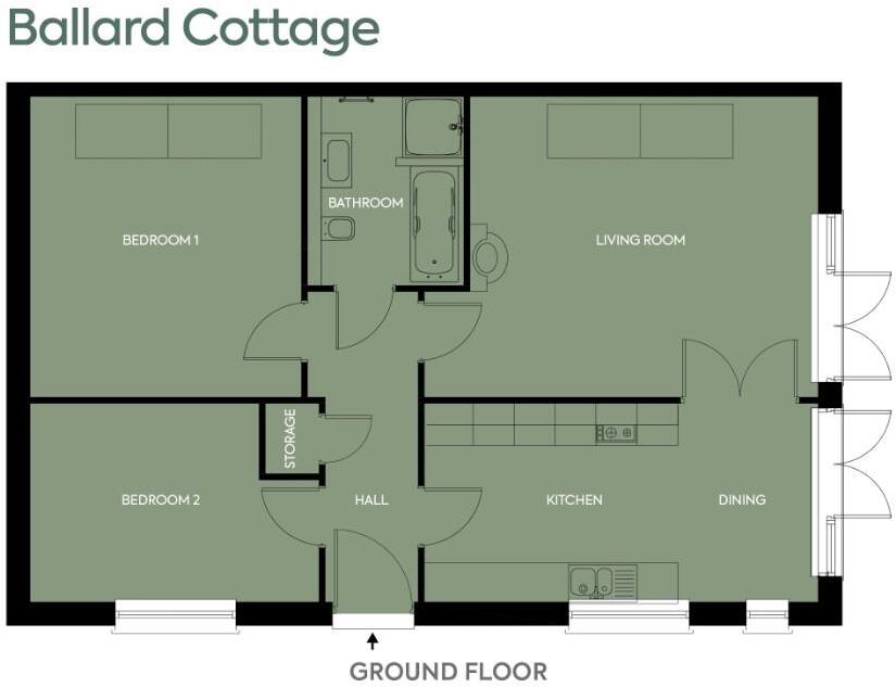 Ballards Cottage, Old Malthouse, Langton Matravers floorplan