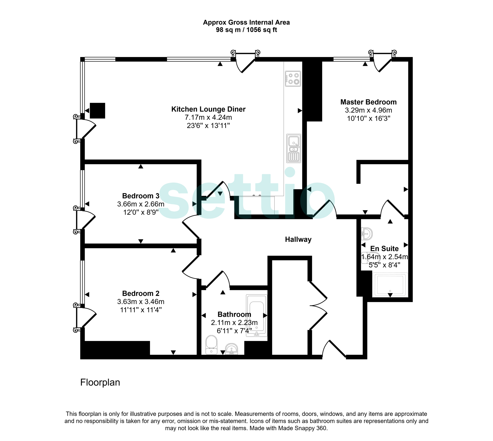 Bankside, M3 7HX floorplan