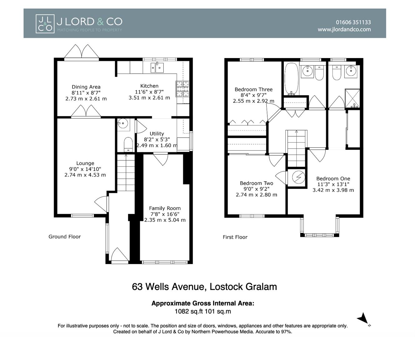 63 Wells Avenue, Lostock Gralam, CW9 7XR floorplan