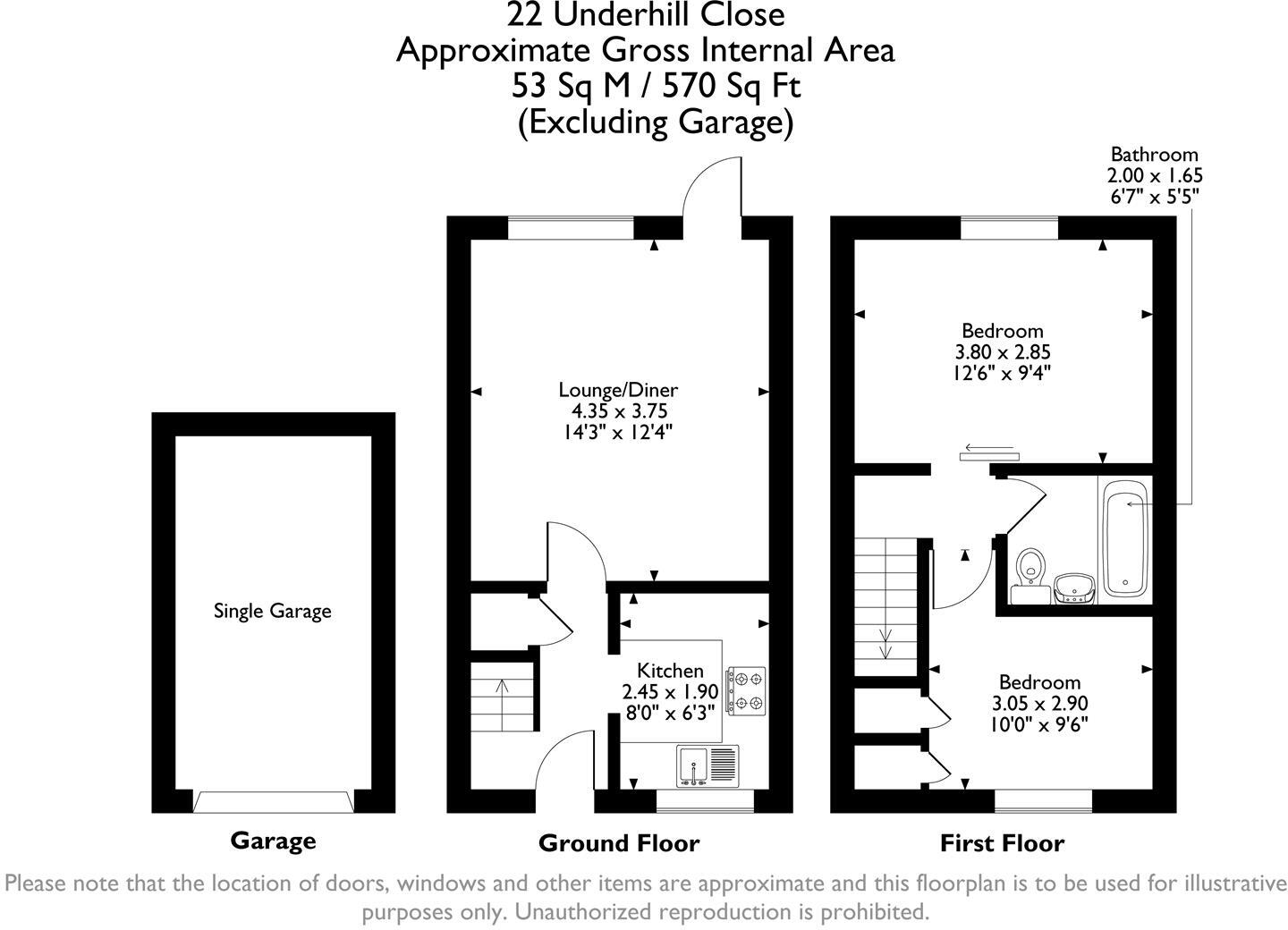 Underhill Close, Derby floorplan