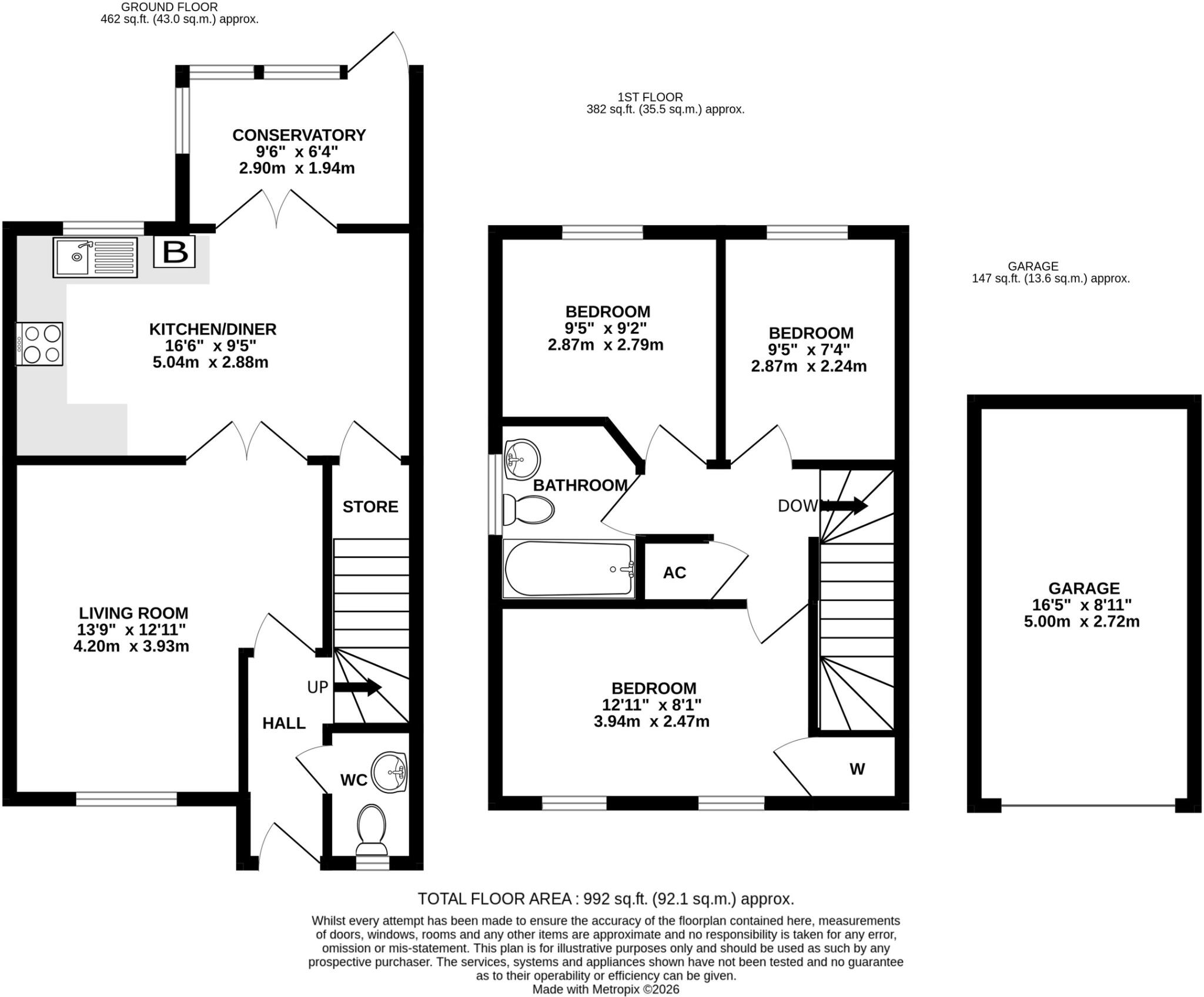 Wessex Close, Street, Somerset floorplan
