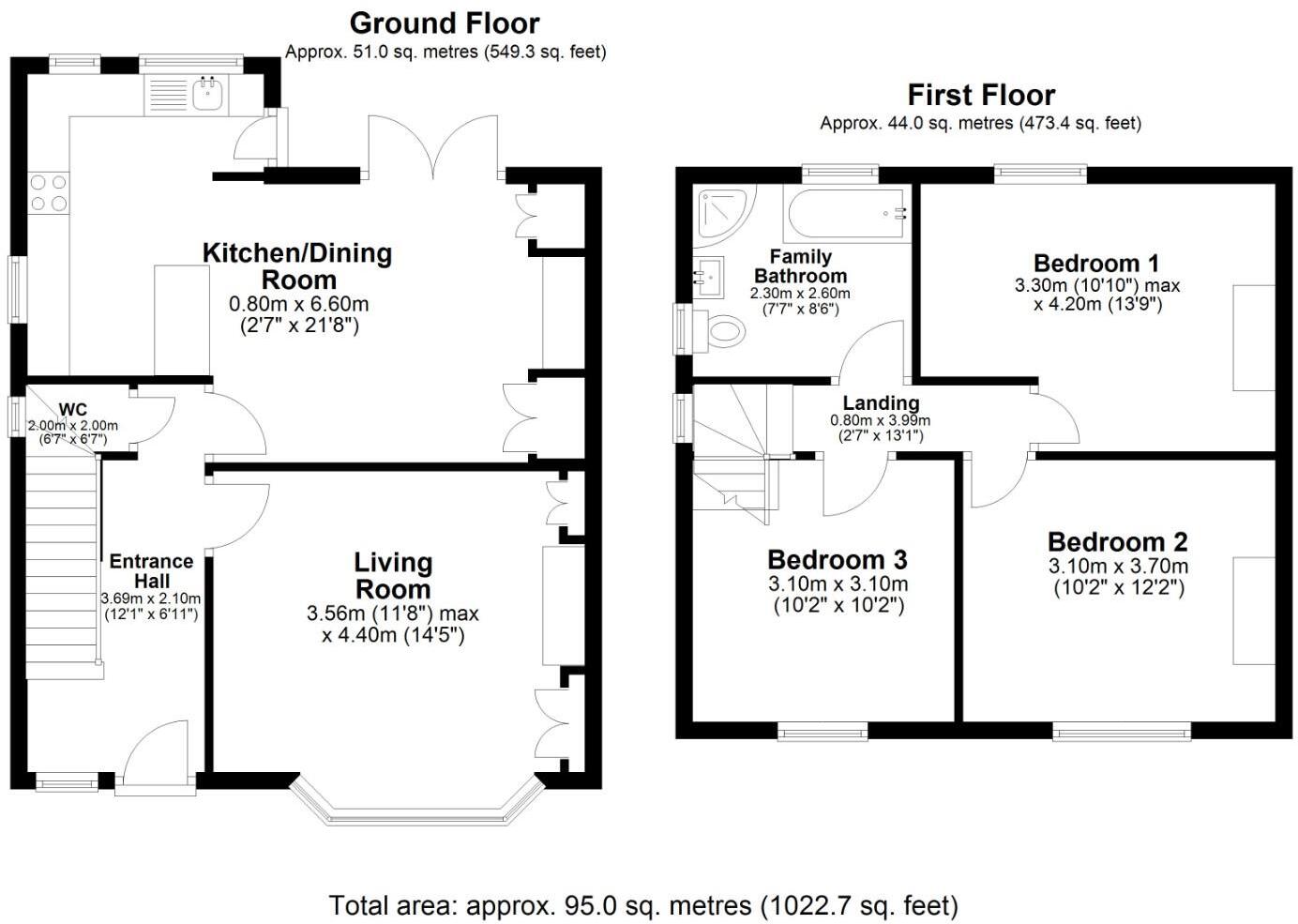 St. Marie Street, Bridgend County Borough, CF31 3EE floorplan