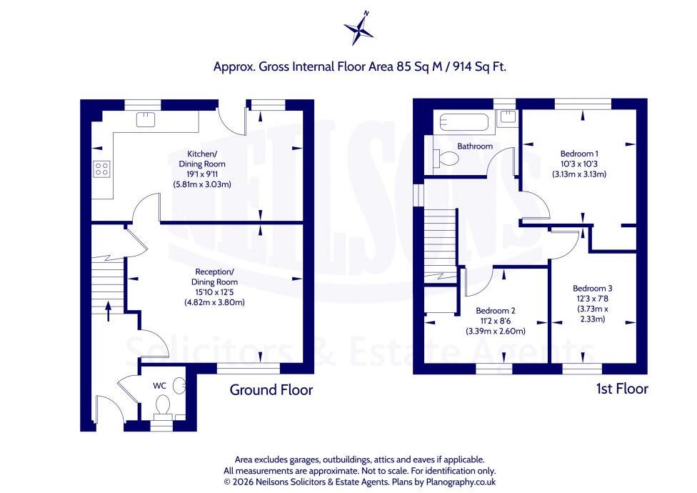 13 Craigroyston Grove, Edinburgh, EH4 4GL floorplan