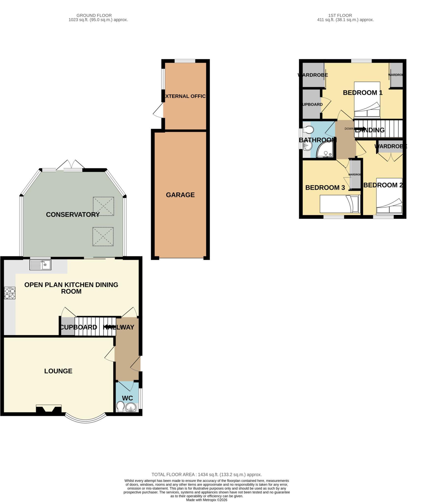 Woodfield Road, Bebington floorplan