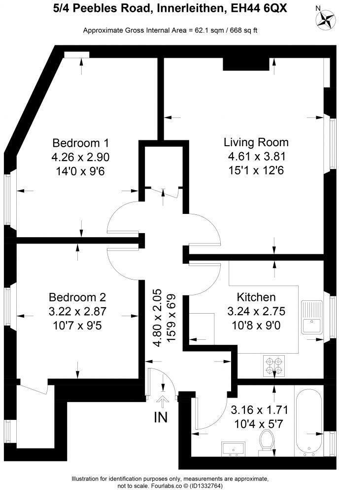 5/4 Peebles Road, Innerleithen, EH44 6QX floorplan