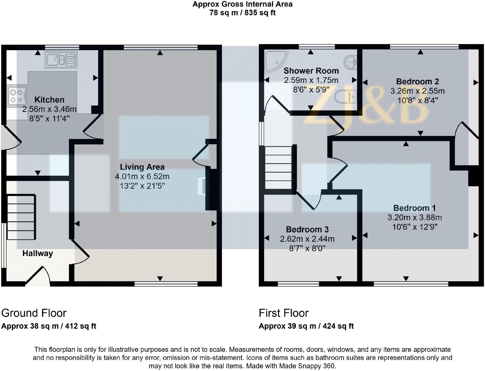 Grafton Mews, Harlescott, Shrewsbury, SY1 3PS floorplan