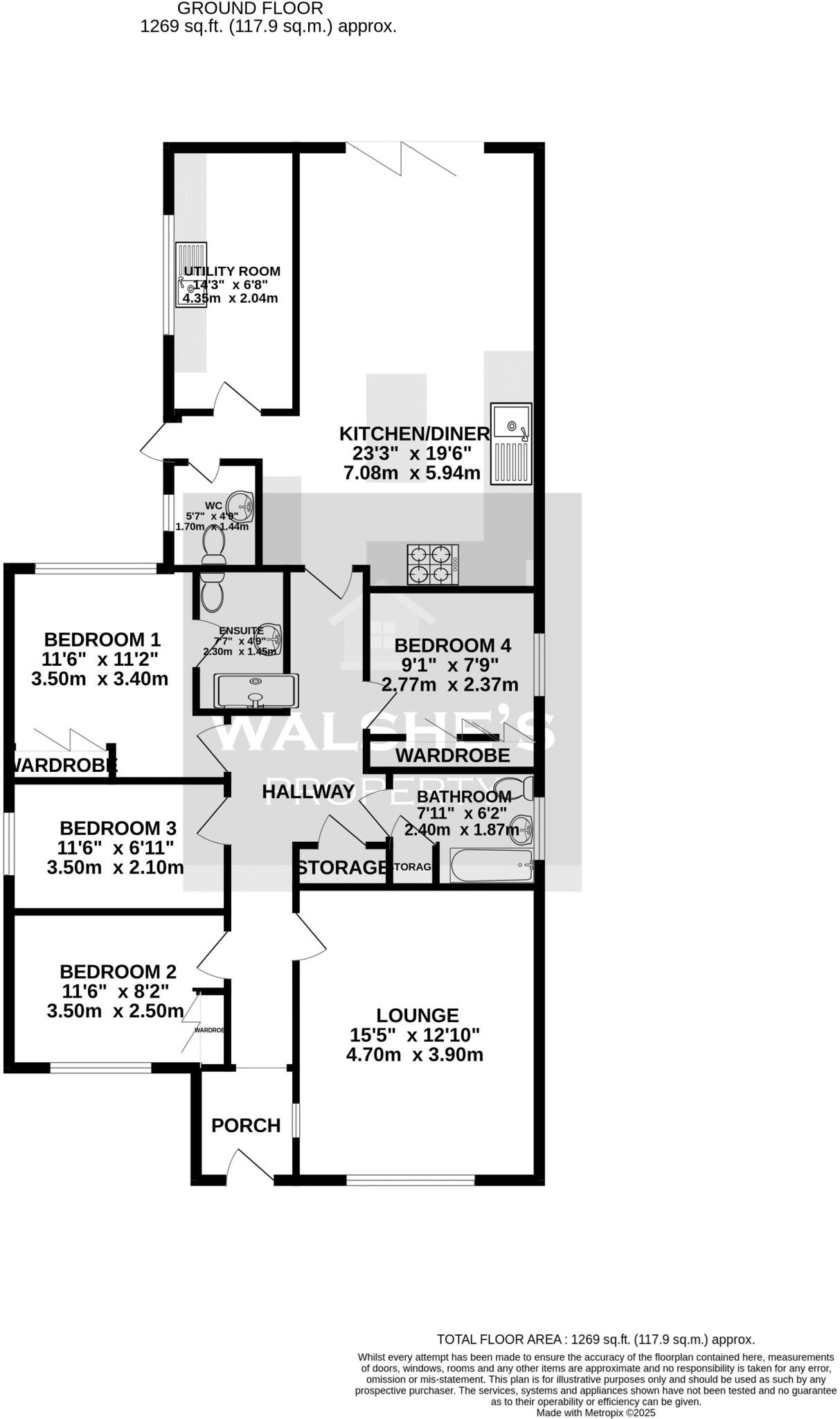 The Croft, Crowle  floorplan