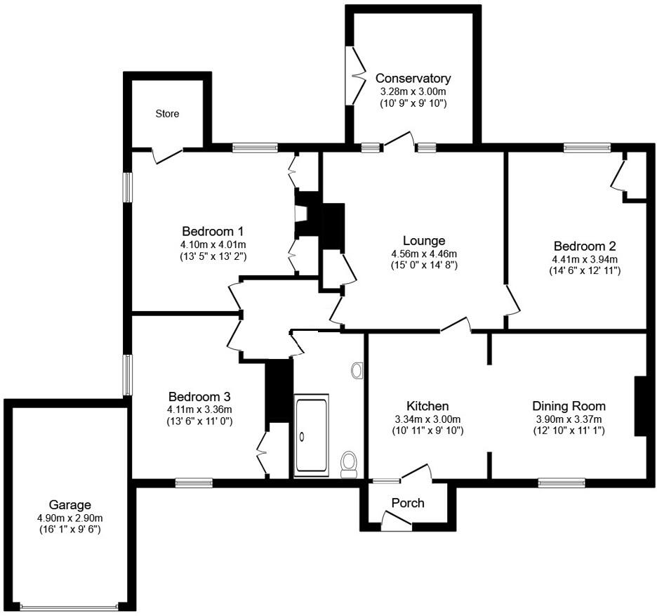 Villa Real Bungalows, Consett, County Durham, DH8 floorplan