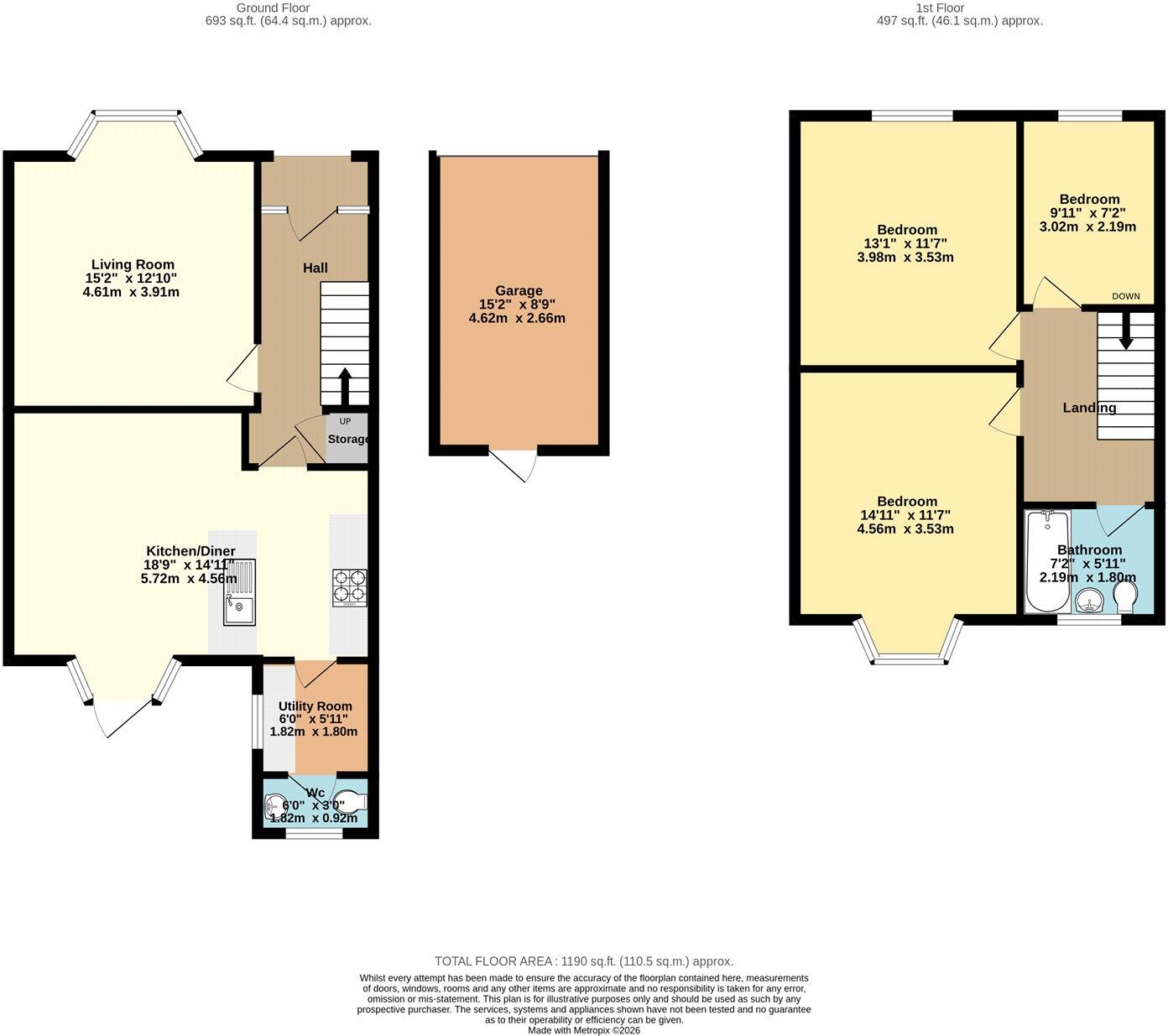 Berry Lane, Bristol, BS7 floorplan