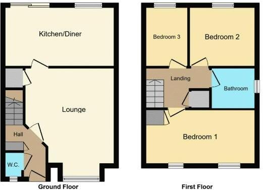 Rothbury Drive, Portland Estate, Ashington floorplan