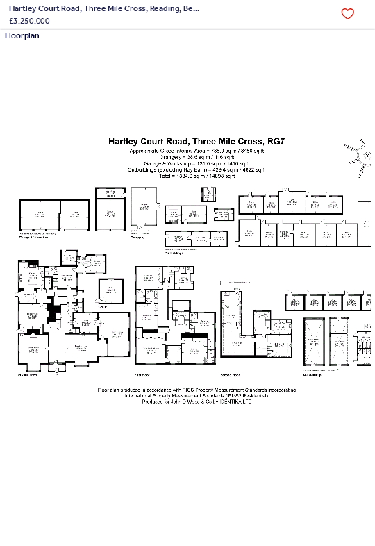 Hartley Court, Hartley Court Road, Pingewood, Three Mile Cross, Wokingham floorplan