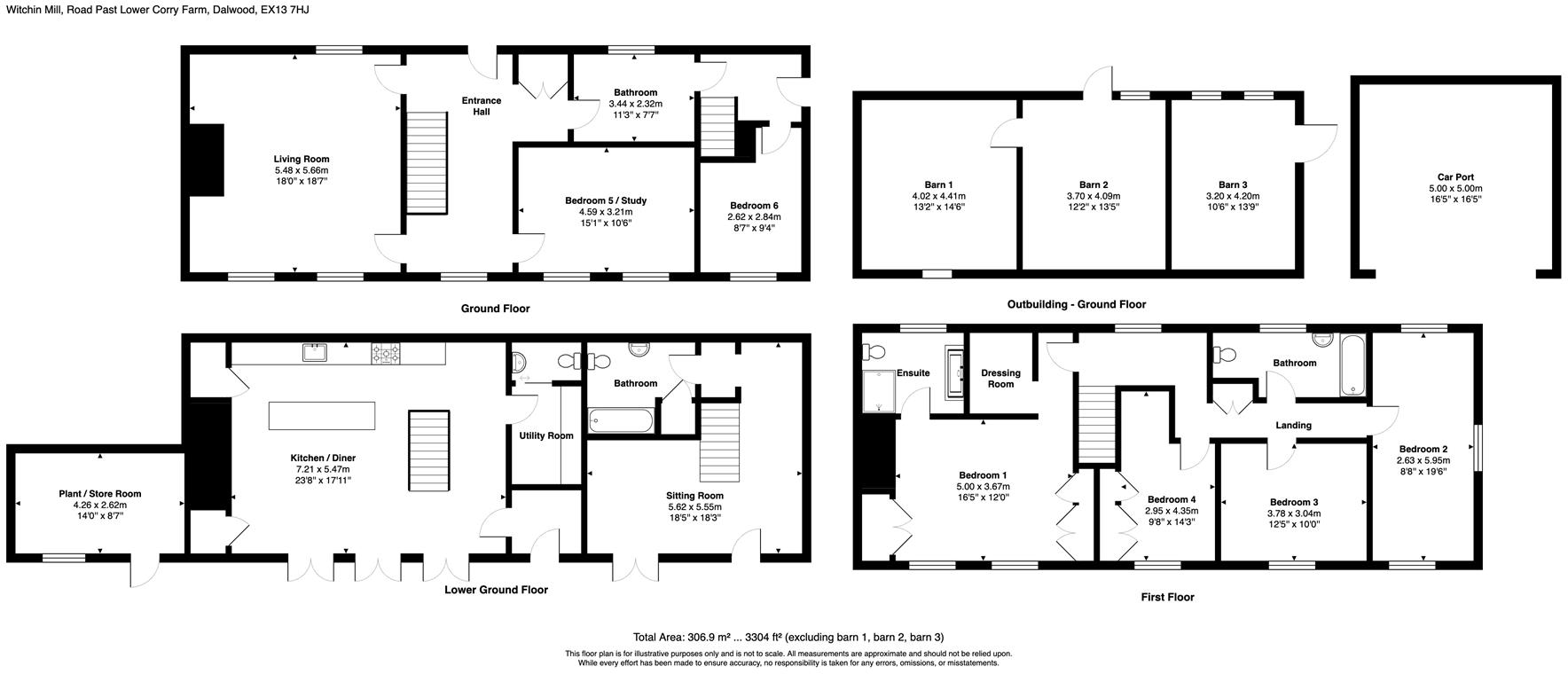 Dalwood, Axminster floorplan