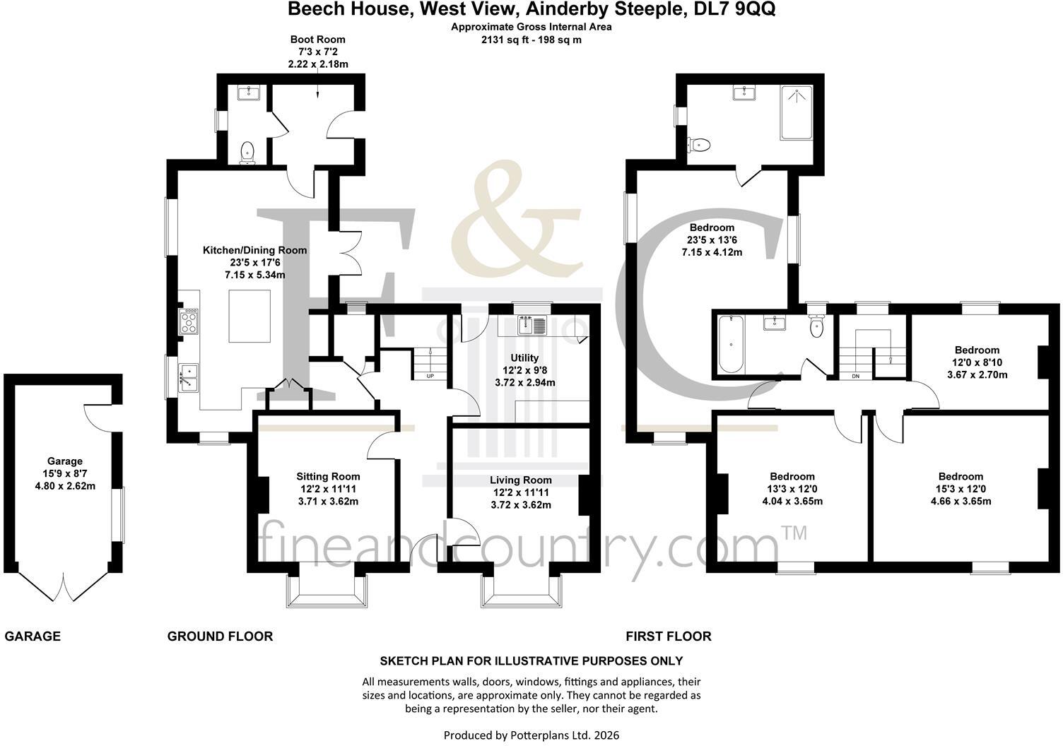 Beech House, West View, Ainderby Steeple, Northallerton floorplan