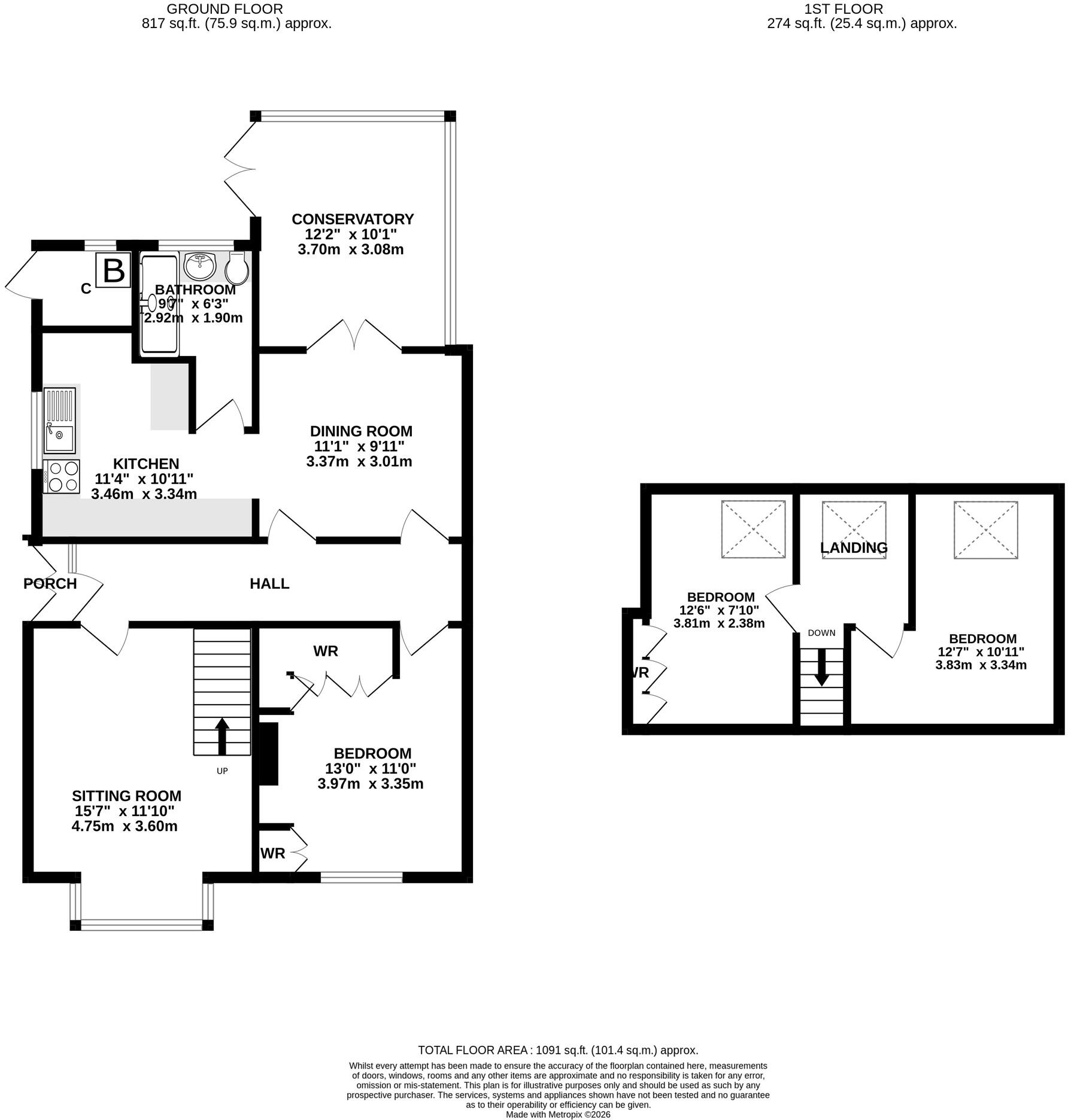 Kings Lane, Ashcott floorplan