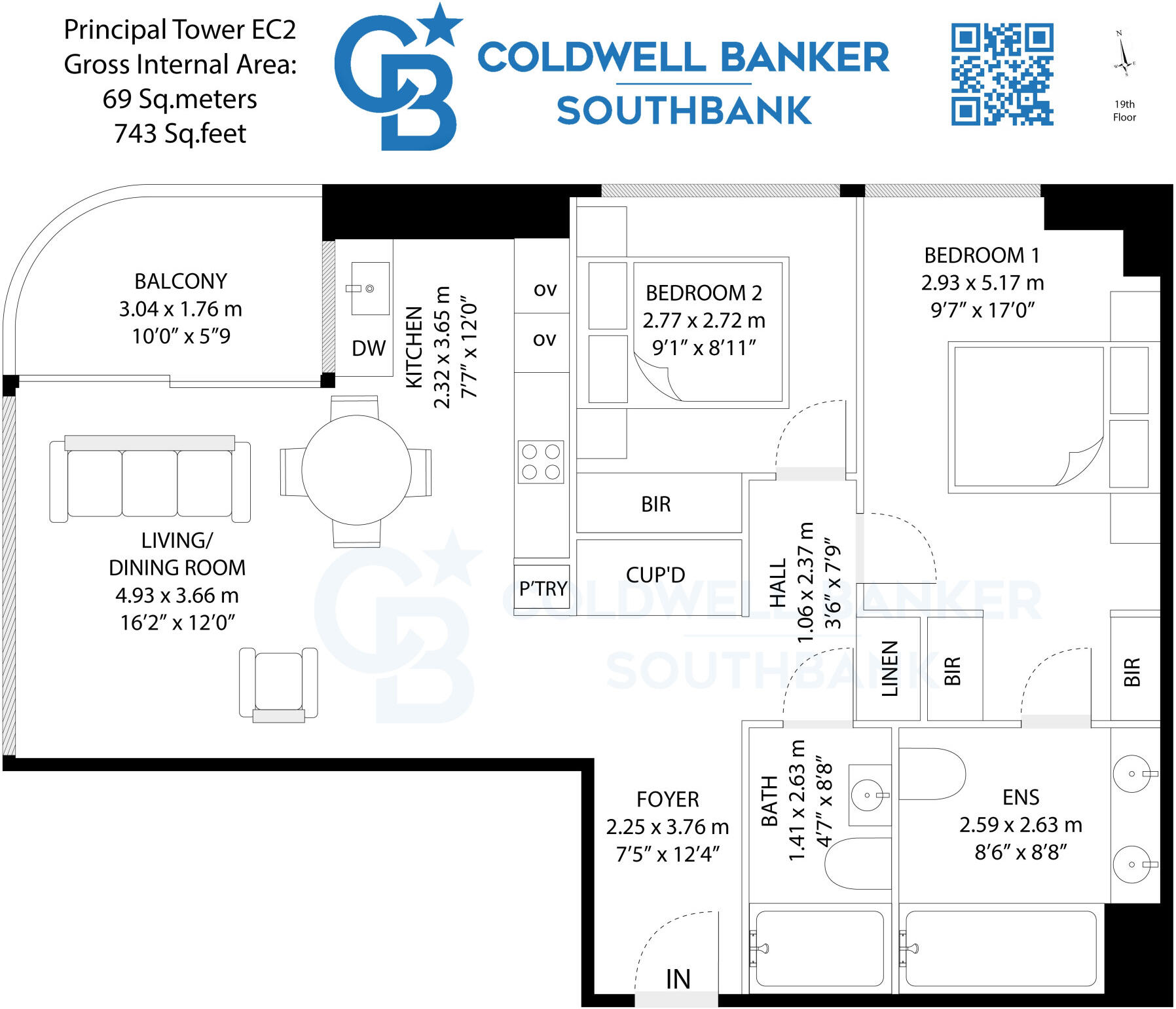 Principal Tower, 2 Principal Place, Worship St, London, London, EC2A floorplan