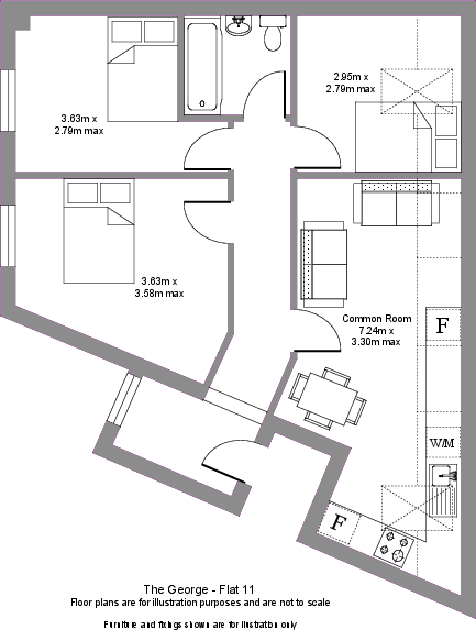 11 The George, George Street, Leamington Spa, Warwickshire floorplan
