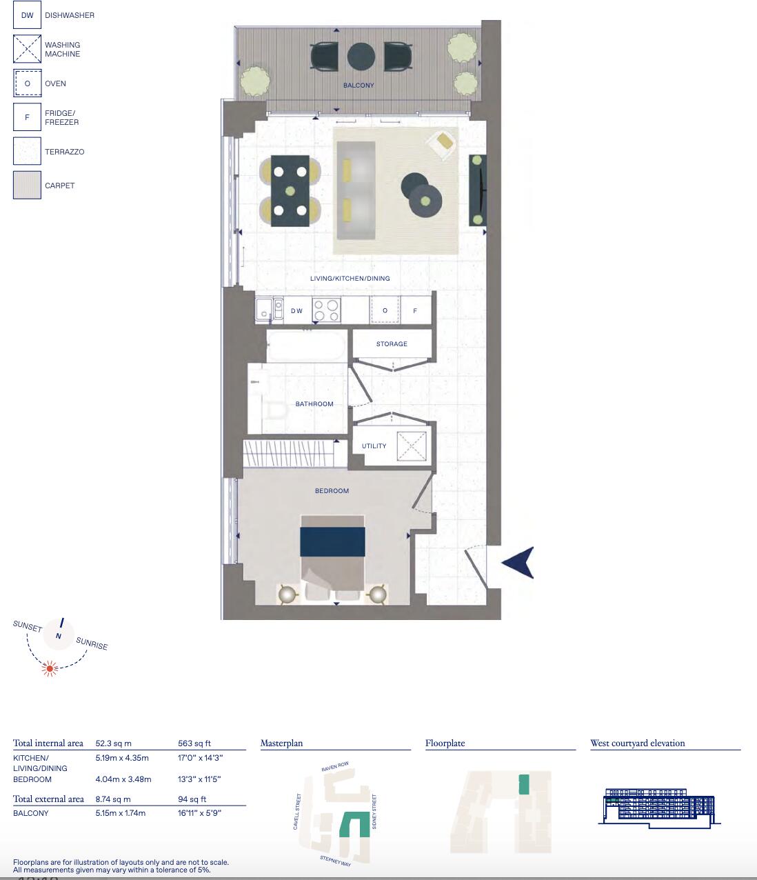 Georgette Apartments, The Silk District, Whitechapel E1 floorplan
