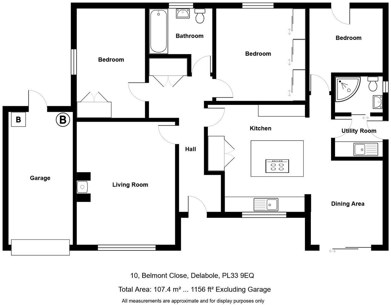 10, Belmont Close, Delabole PL33 floorplan