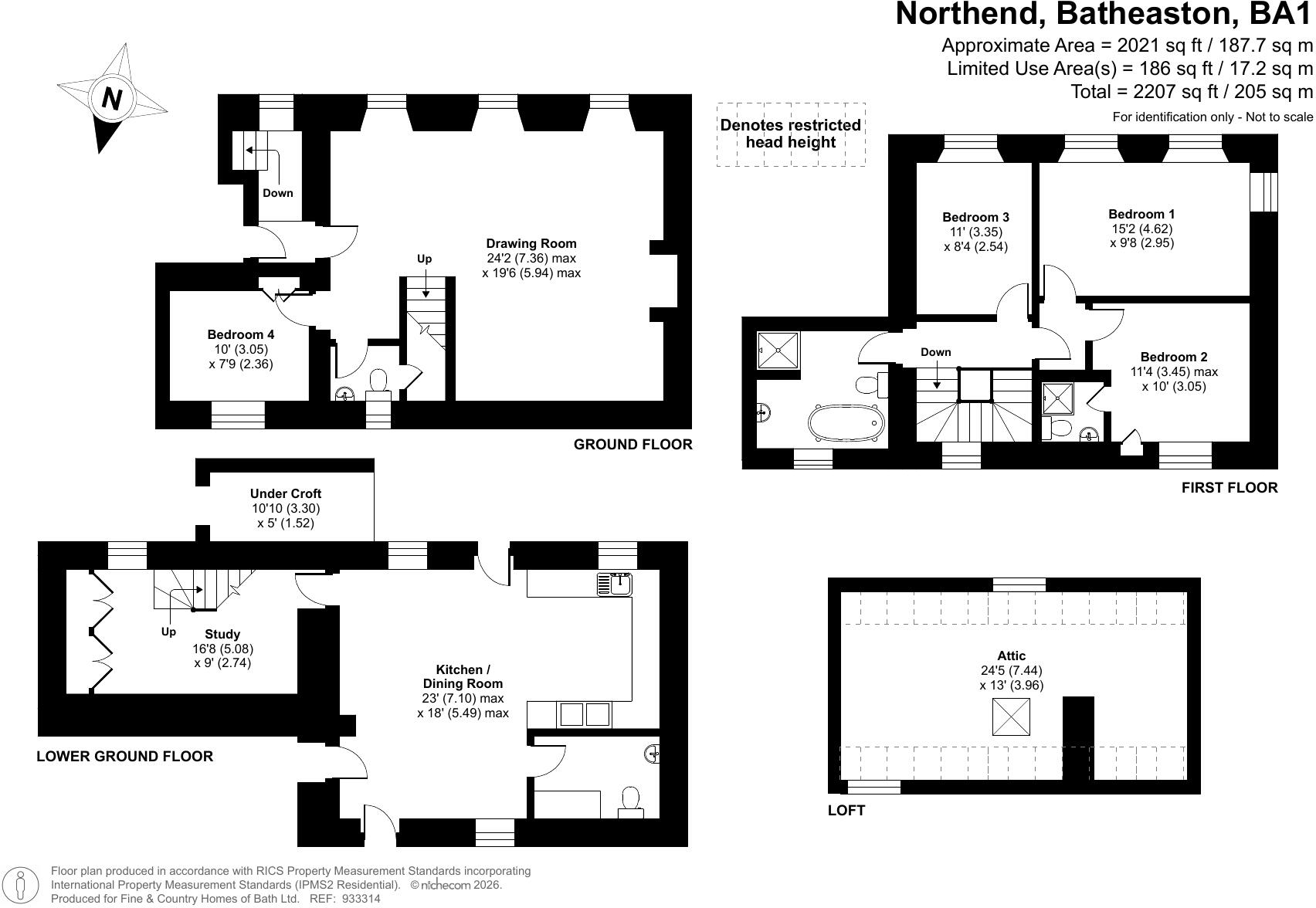 Northend, Batheaston, Bath, BA1 floorplan