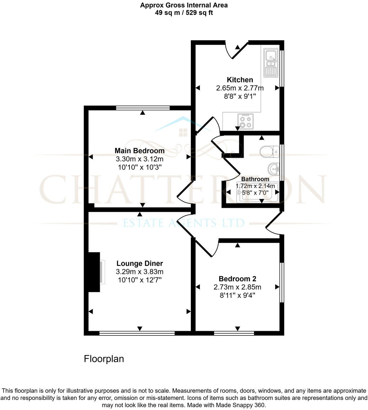 Merrybrook, Hampton, Evesham, WR11 2QF floorplan