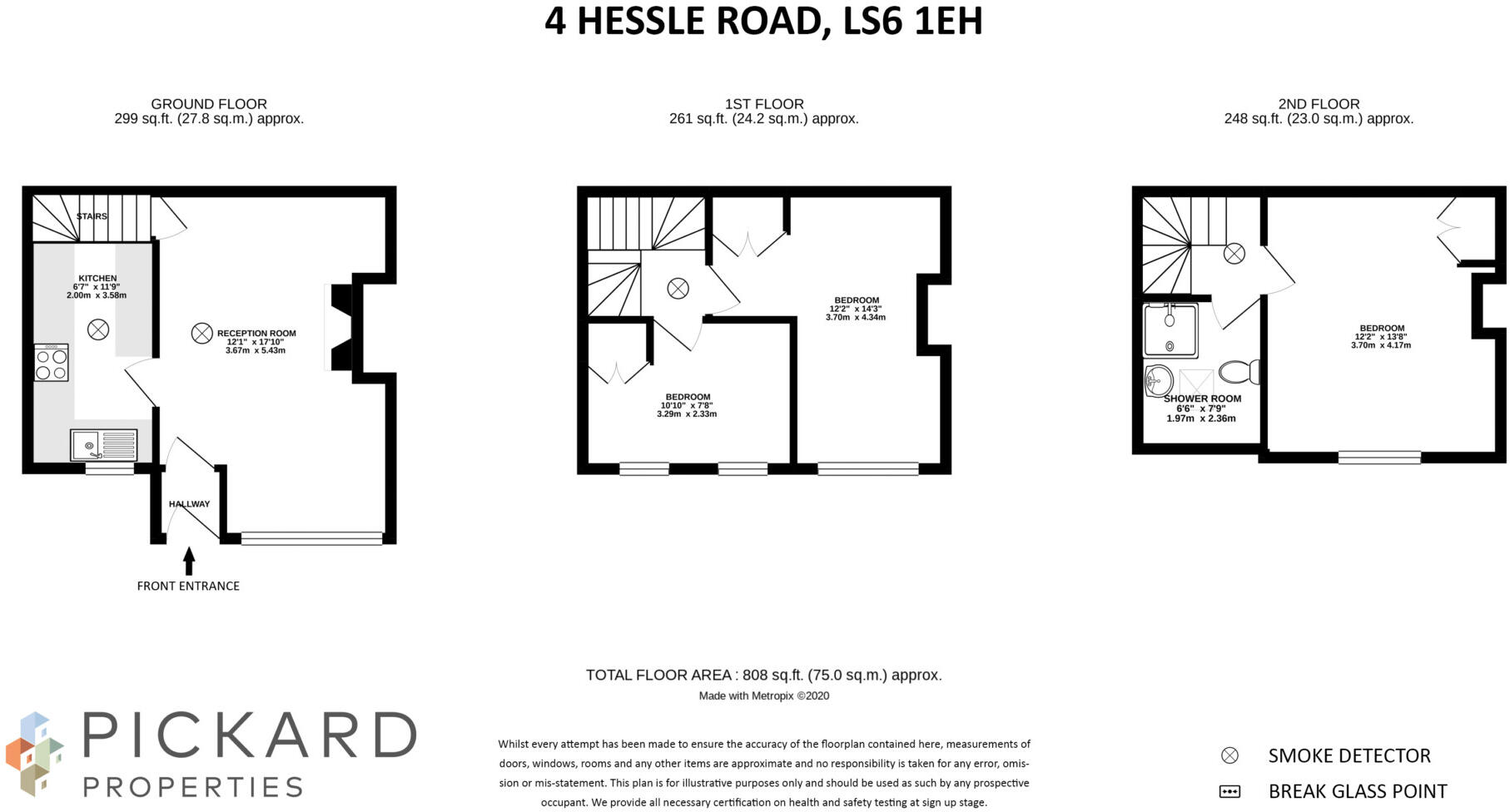 4 Hessle Road, Hyde Park, Leeds, LS6 1EH floorplan