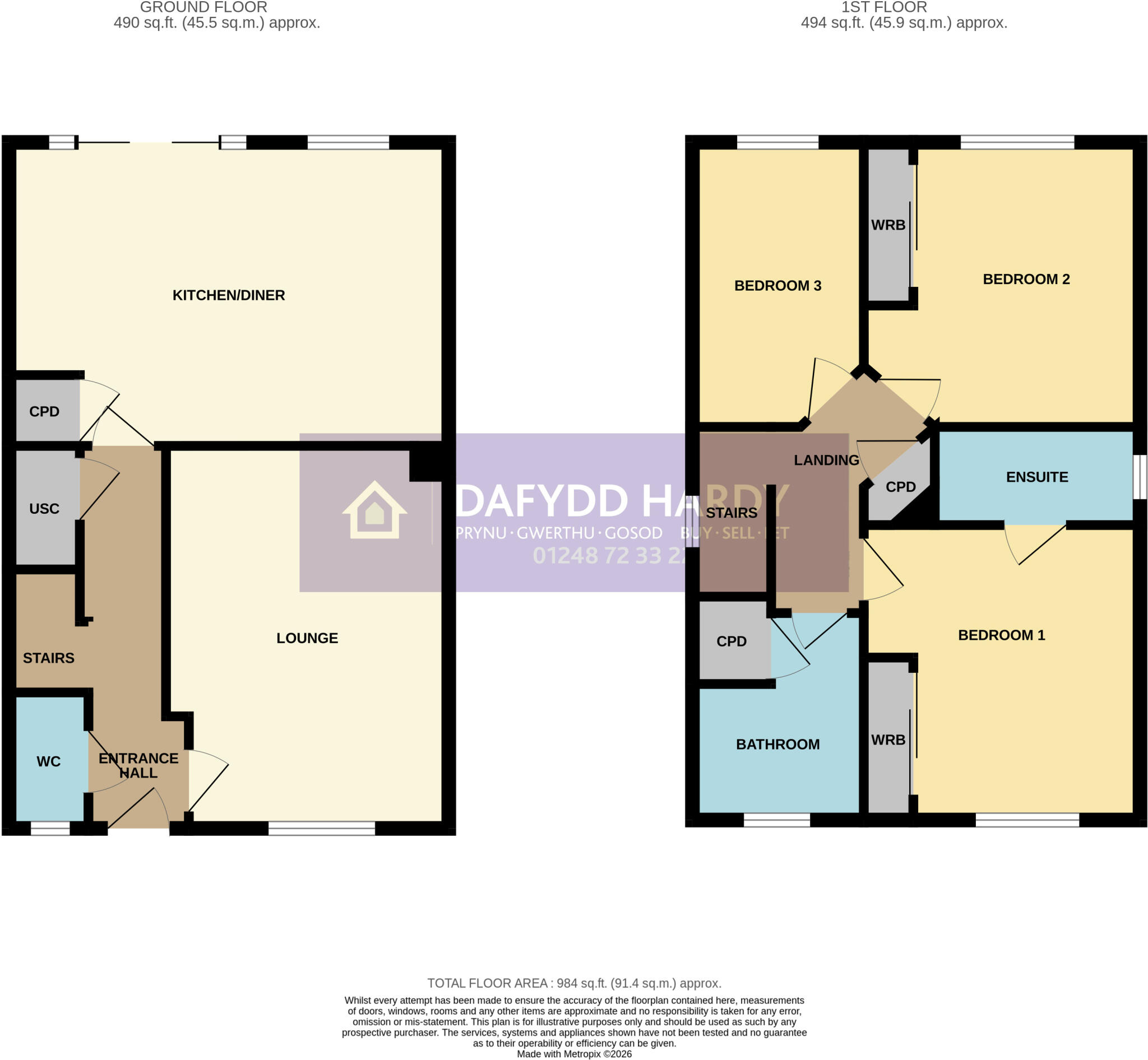 Llwybr Y Gwynt, Penrhosgarnedd, Bangor, Gwynedd, LL57 floorplan