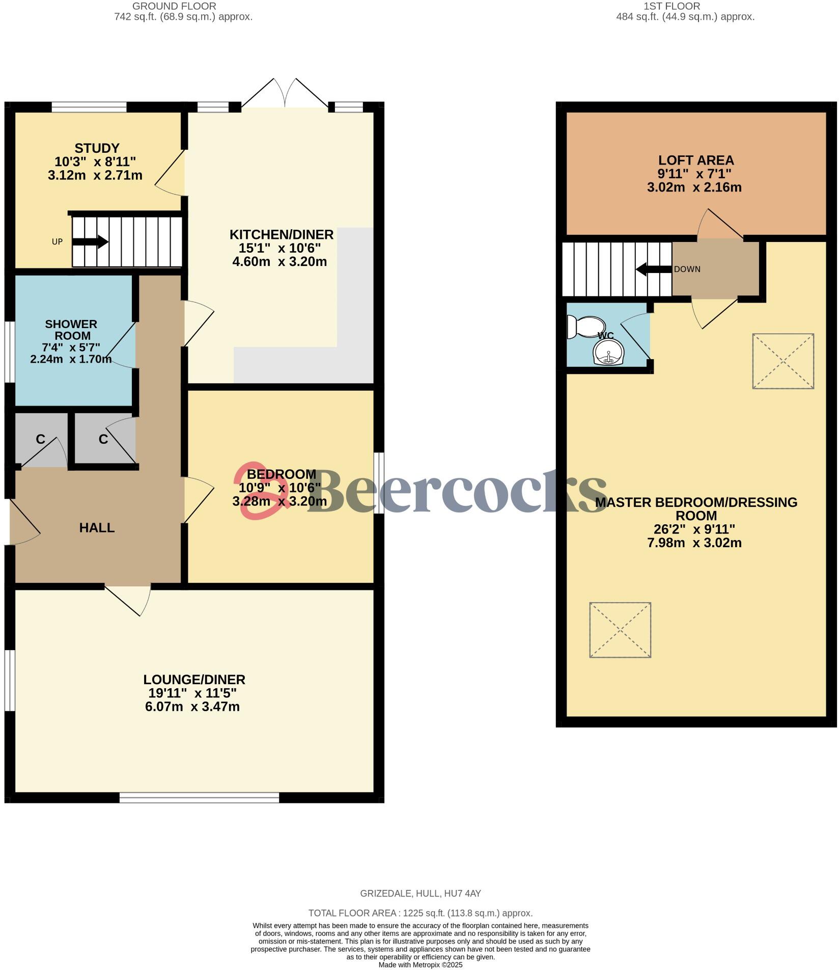 Grizedale, Hull, East Riding of Yorkshire, HU7 4AY floorplan