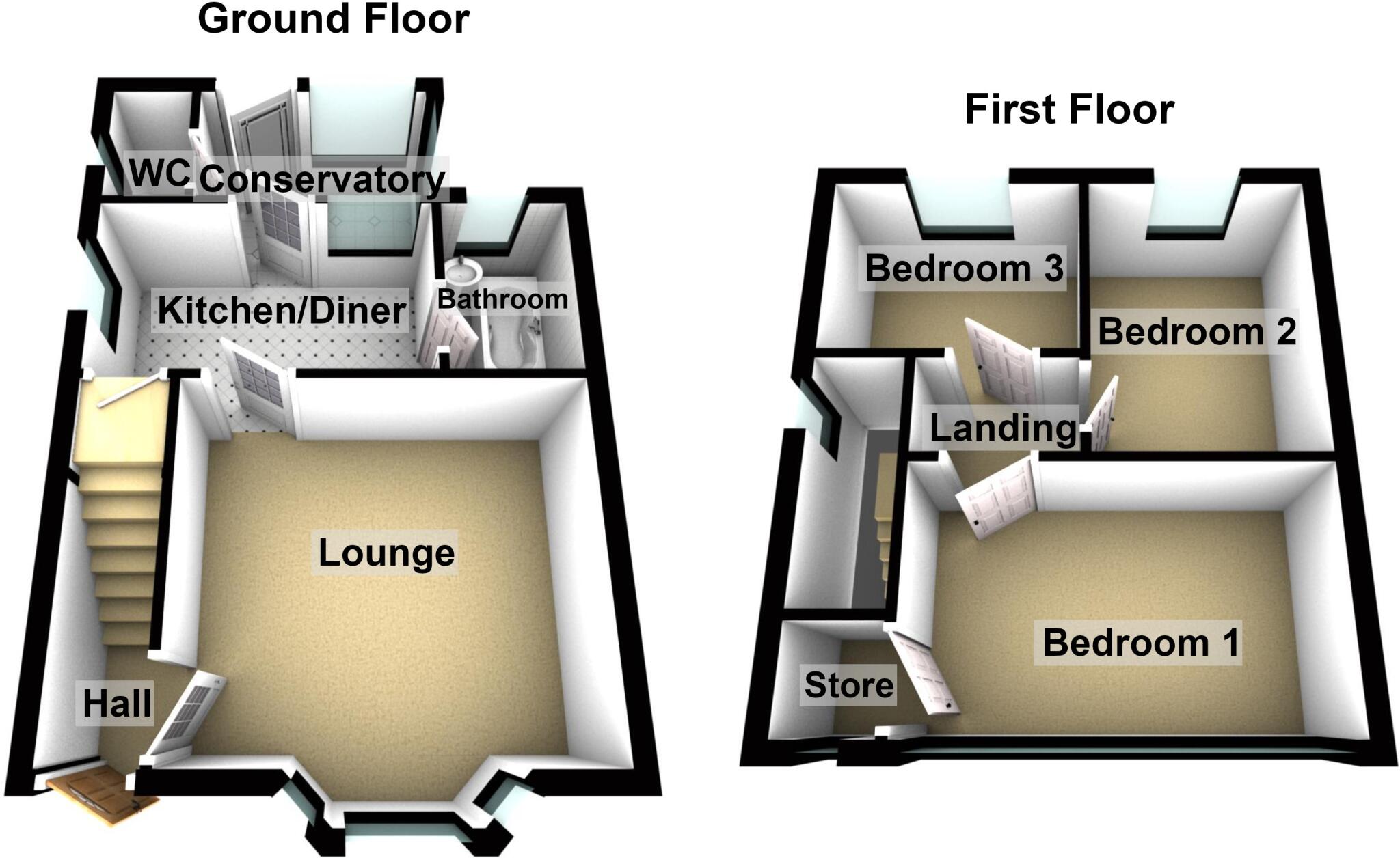 Kirkman Road, Loscoe, DE75 floorplan