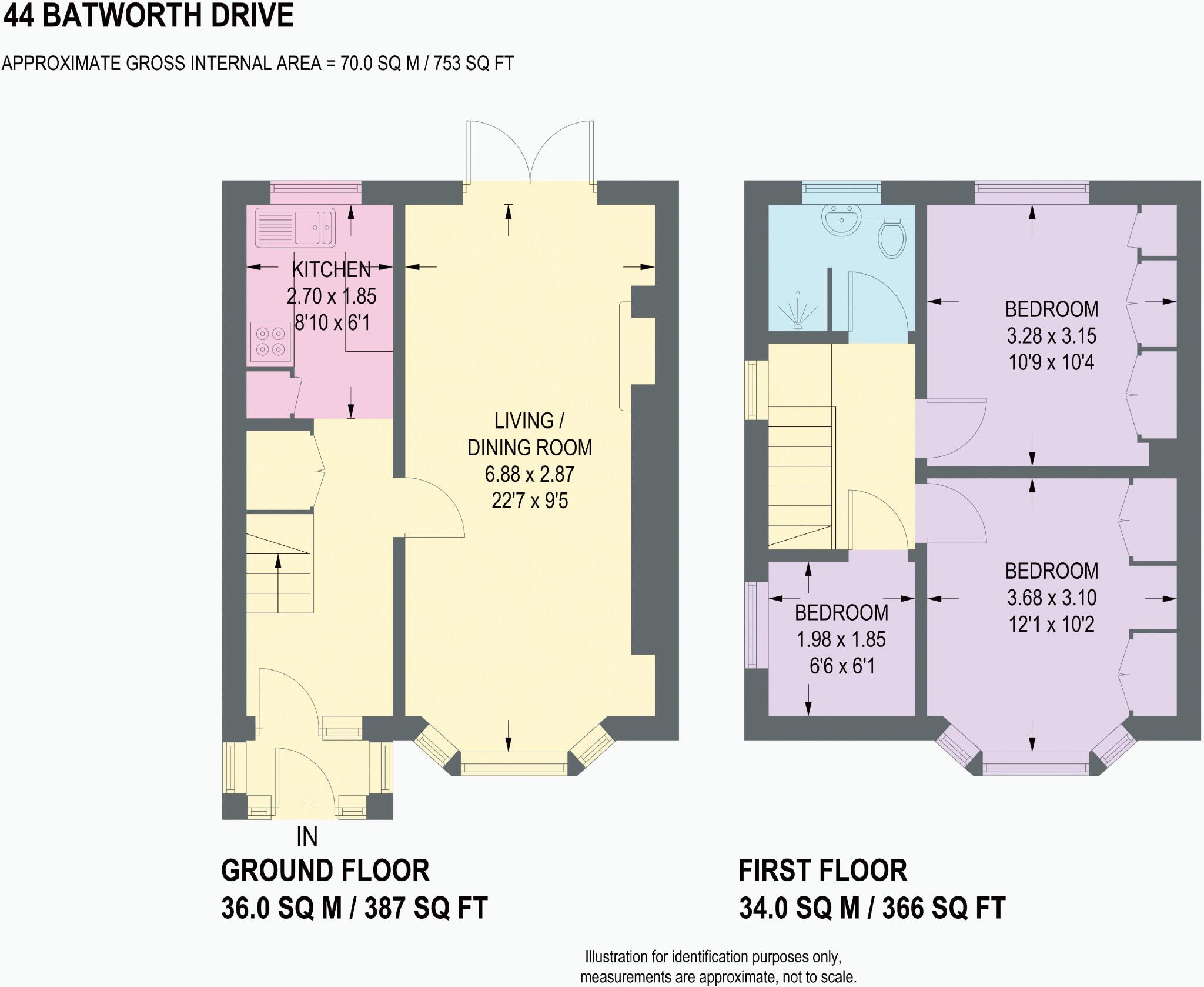 Batworth Drive, Sheffield floorplan