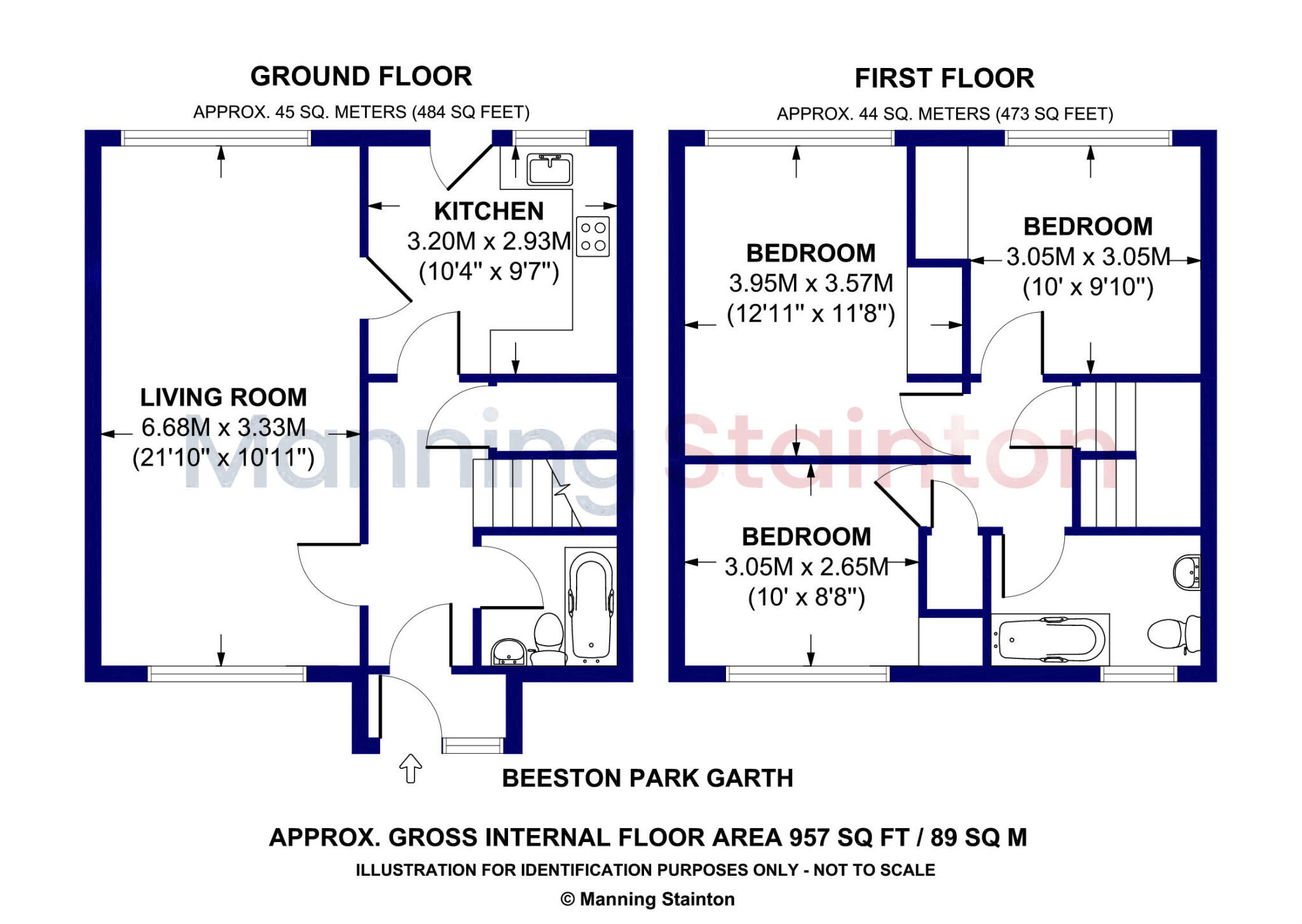 Beeston Park Garth, Leeds, West Yorkshire floorplan