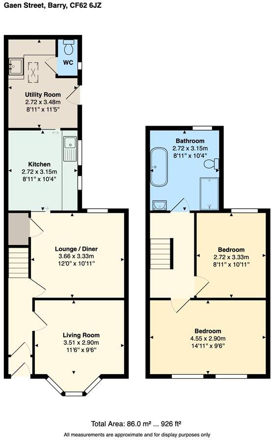 Gaen Street, Barry floorplan