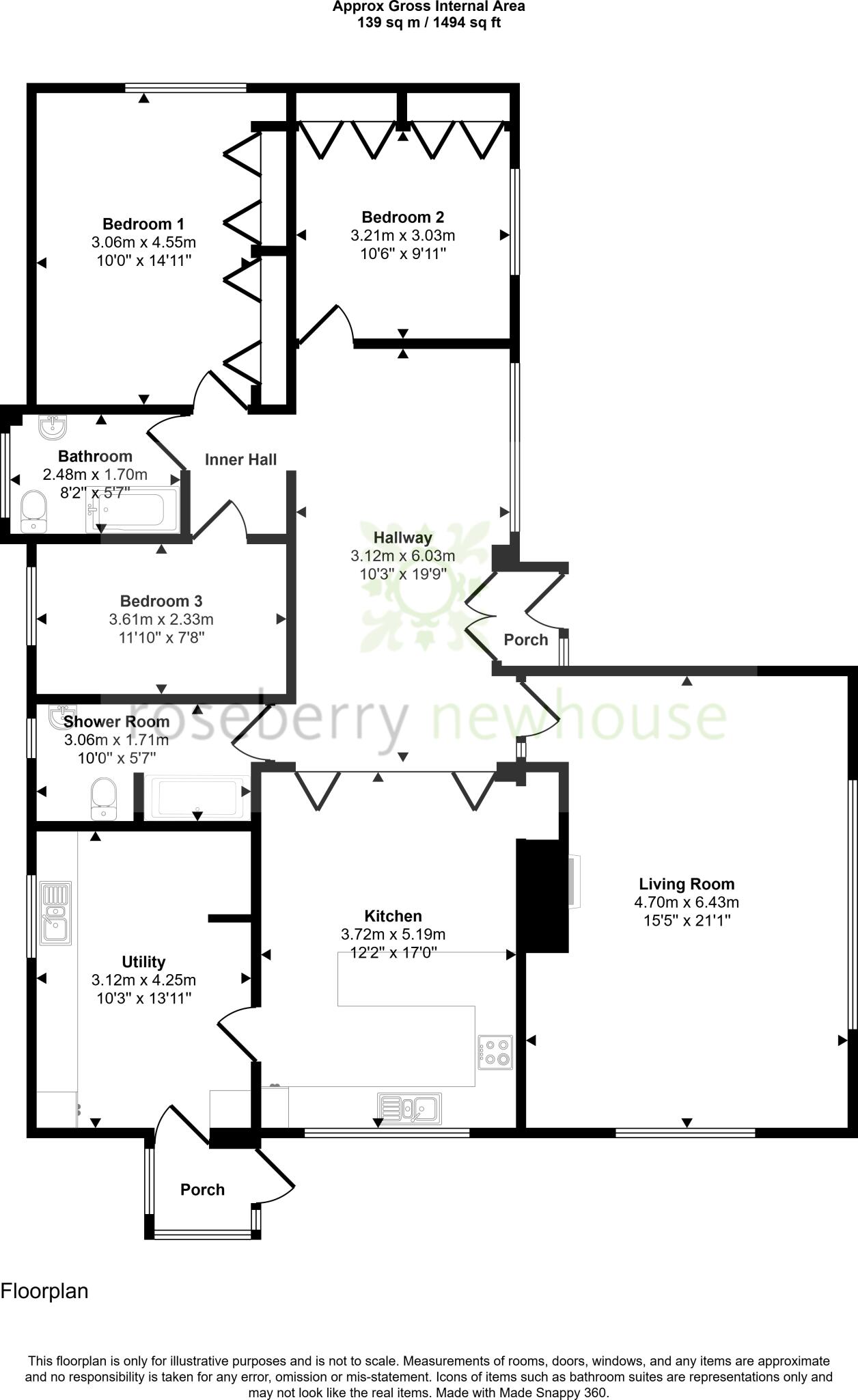 Westholme, Hutton Rudby, Yarm, North Yorkshire floorplan