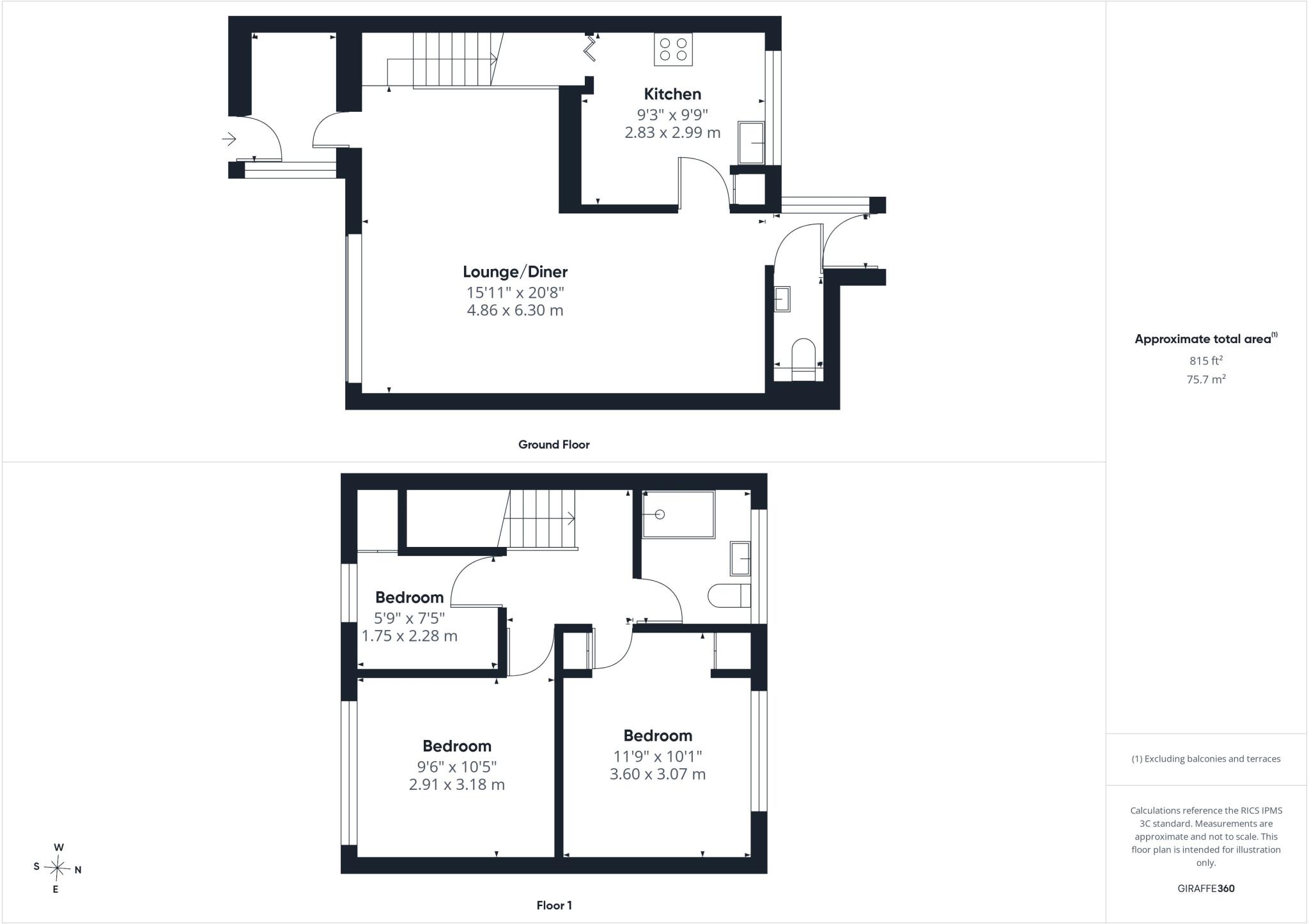 3, Kirkham Avenue, Burton, Christchurch, Dorset, BH23 floorplan