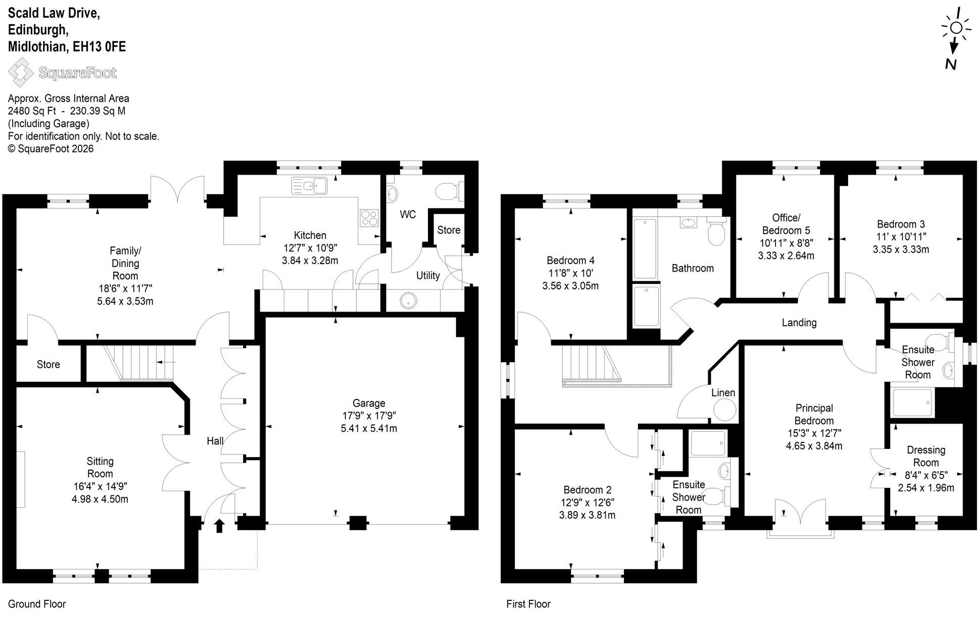 34, Scald Law Drive, Edinburgh floorplan