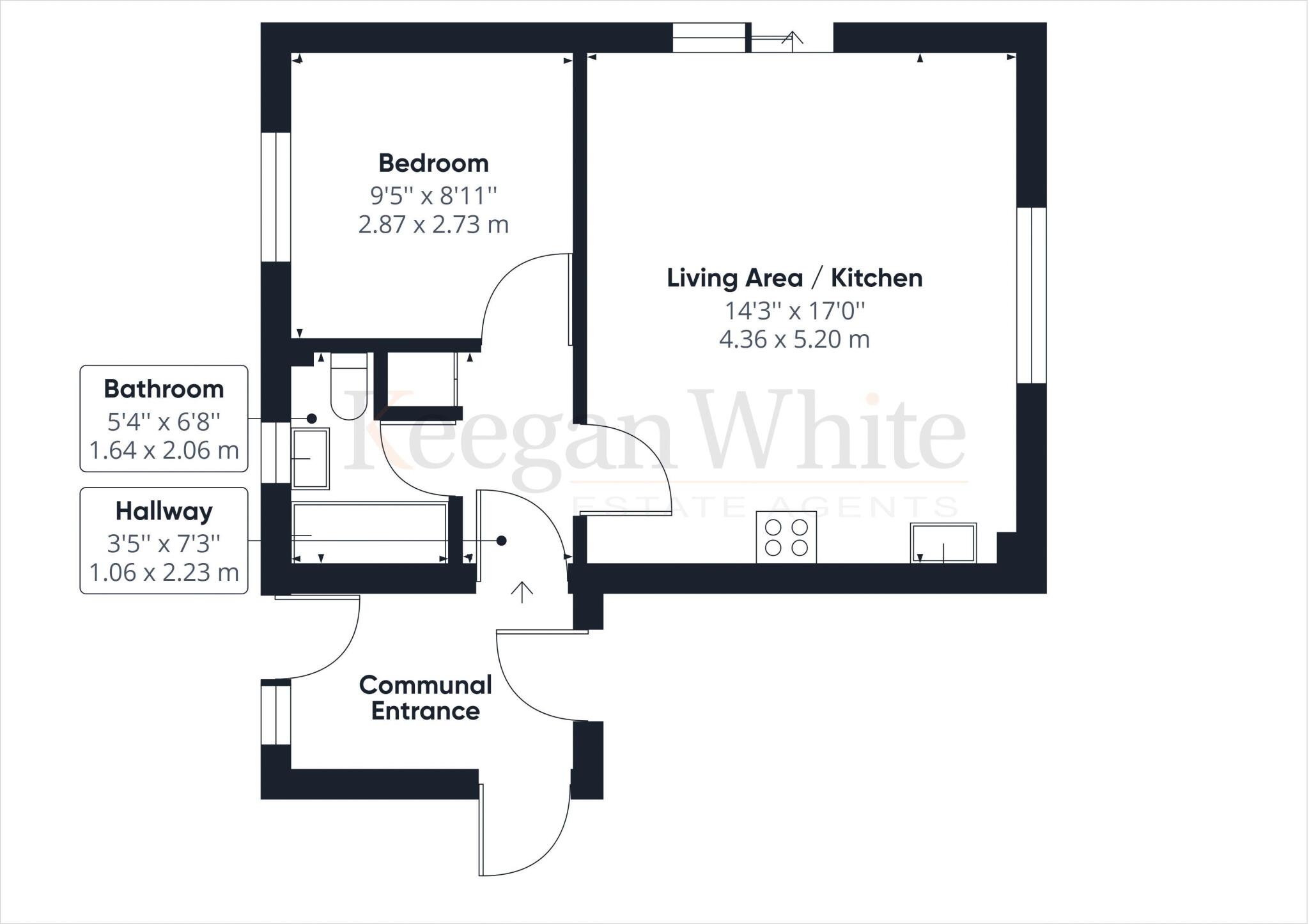 Ludlow Mews - Ground Floor Flat with Patio Garden  floorplan