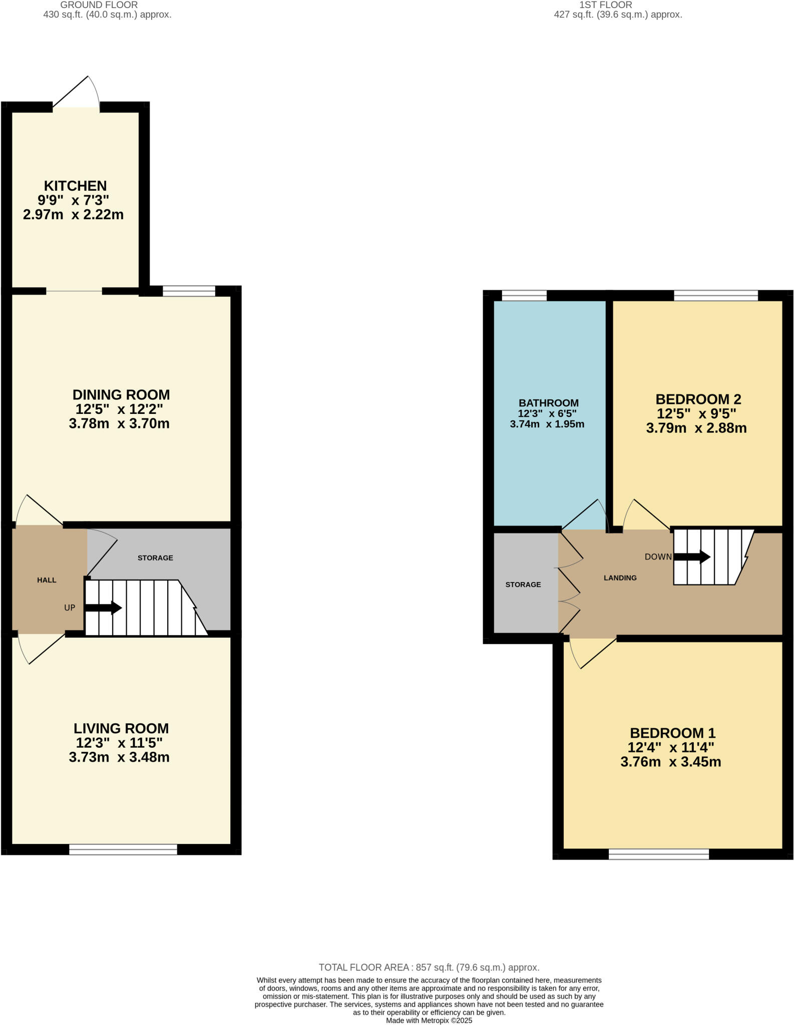 Over Lane, Belper floorplan