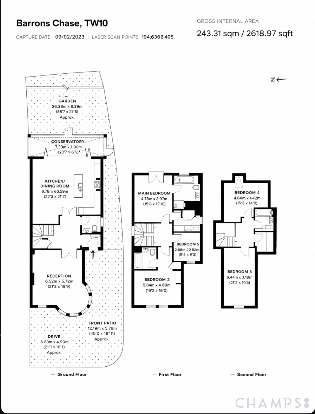 Barrons Chase, Richmond, TW10 5DA floorplan