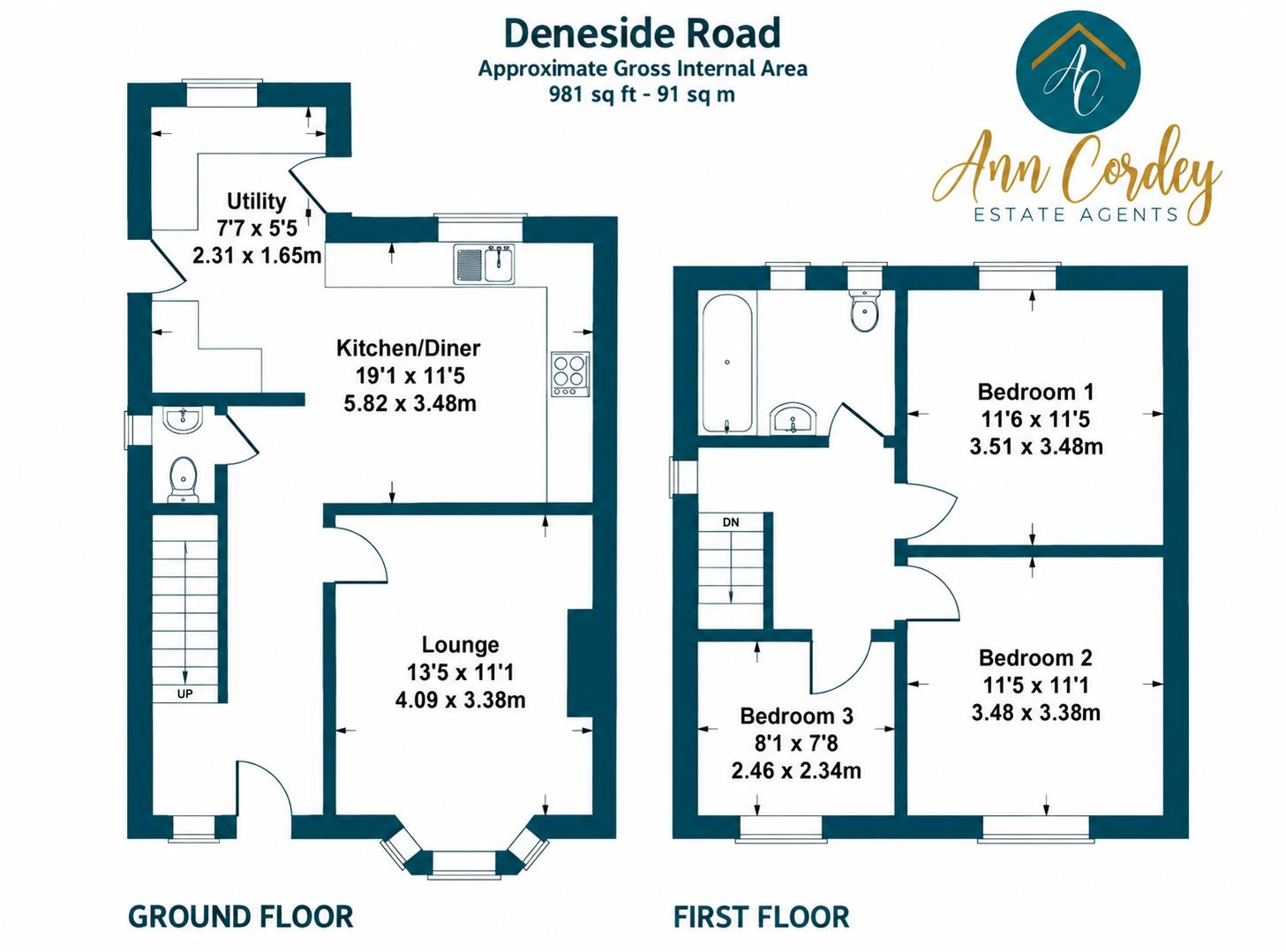 Deneside Road, Darlington floorplan