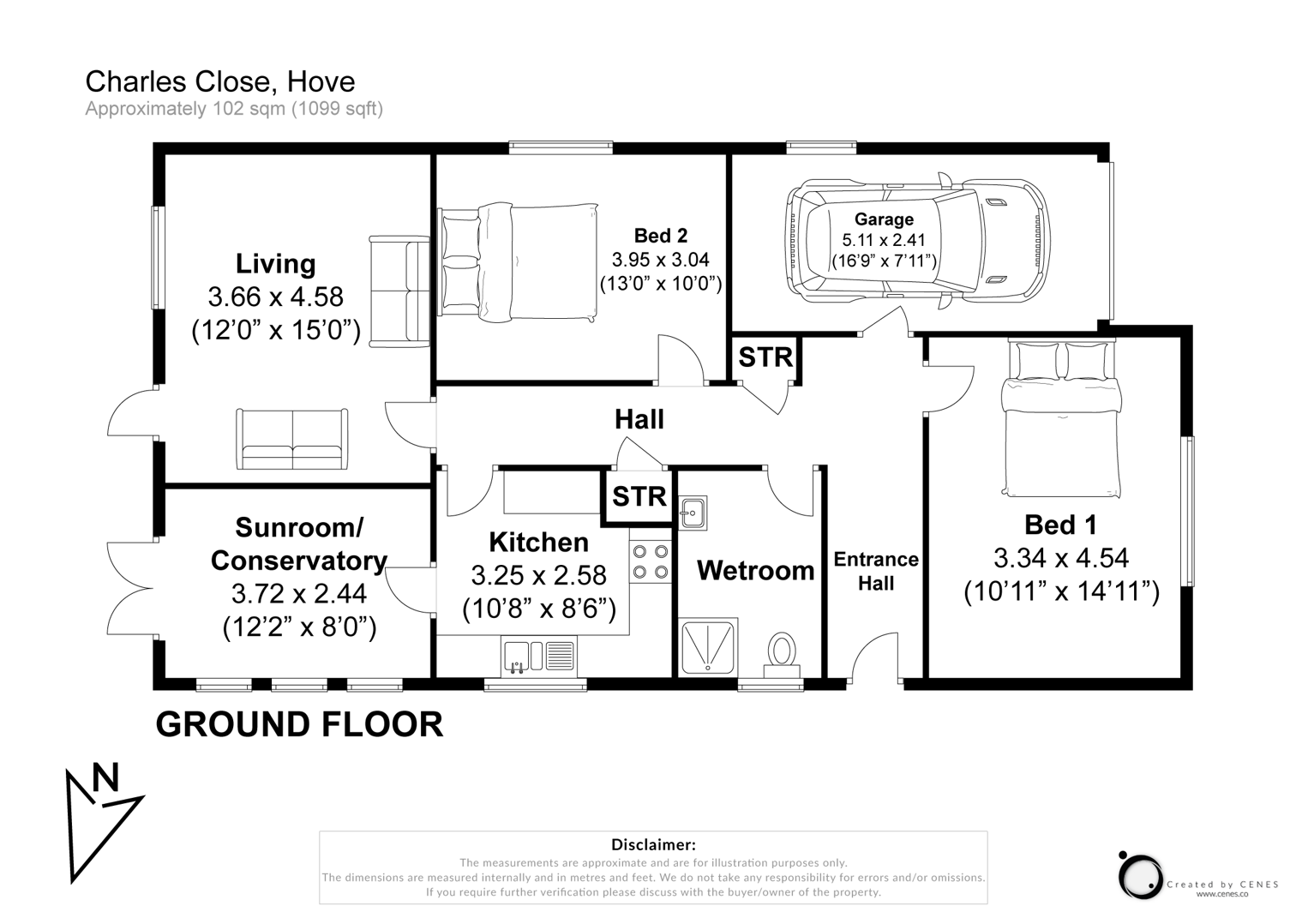 Charles Close, Hove floorplan