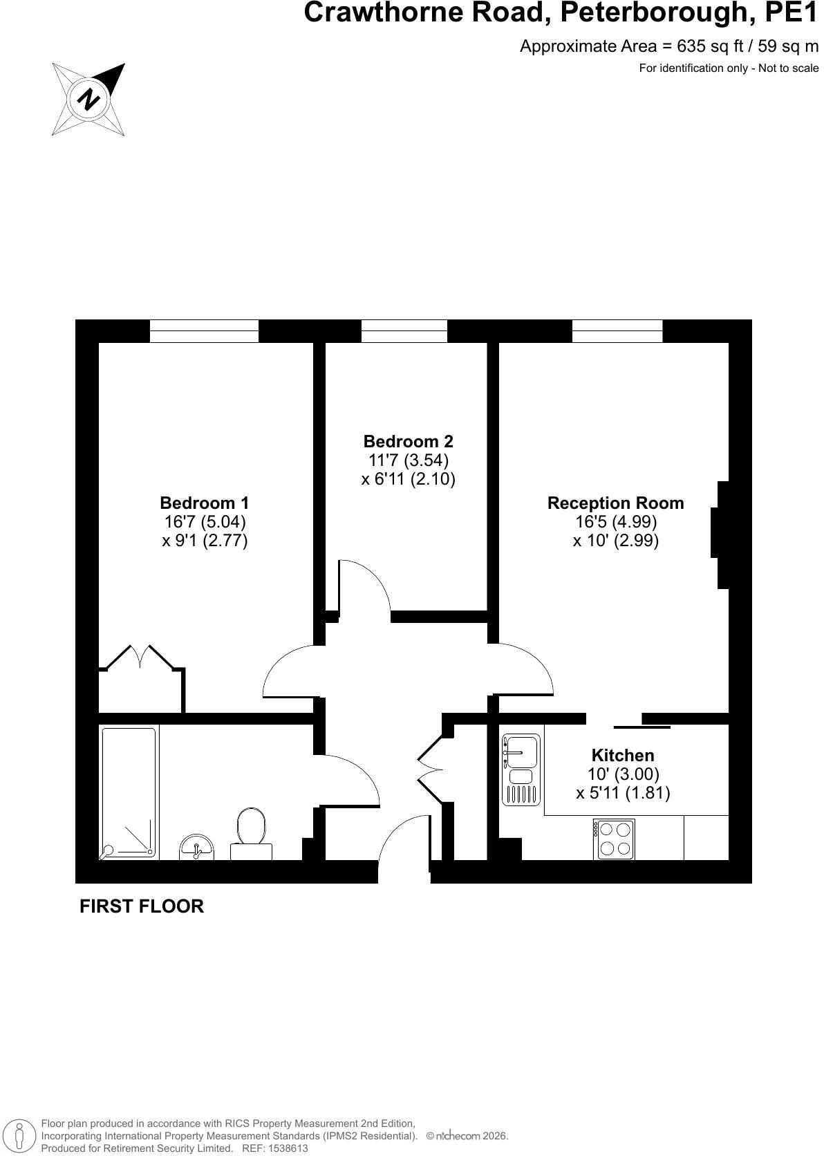 Crawthorne Road, Peterborough, PE1 floorplan