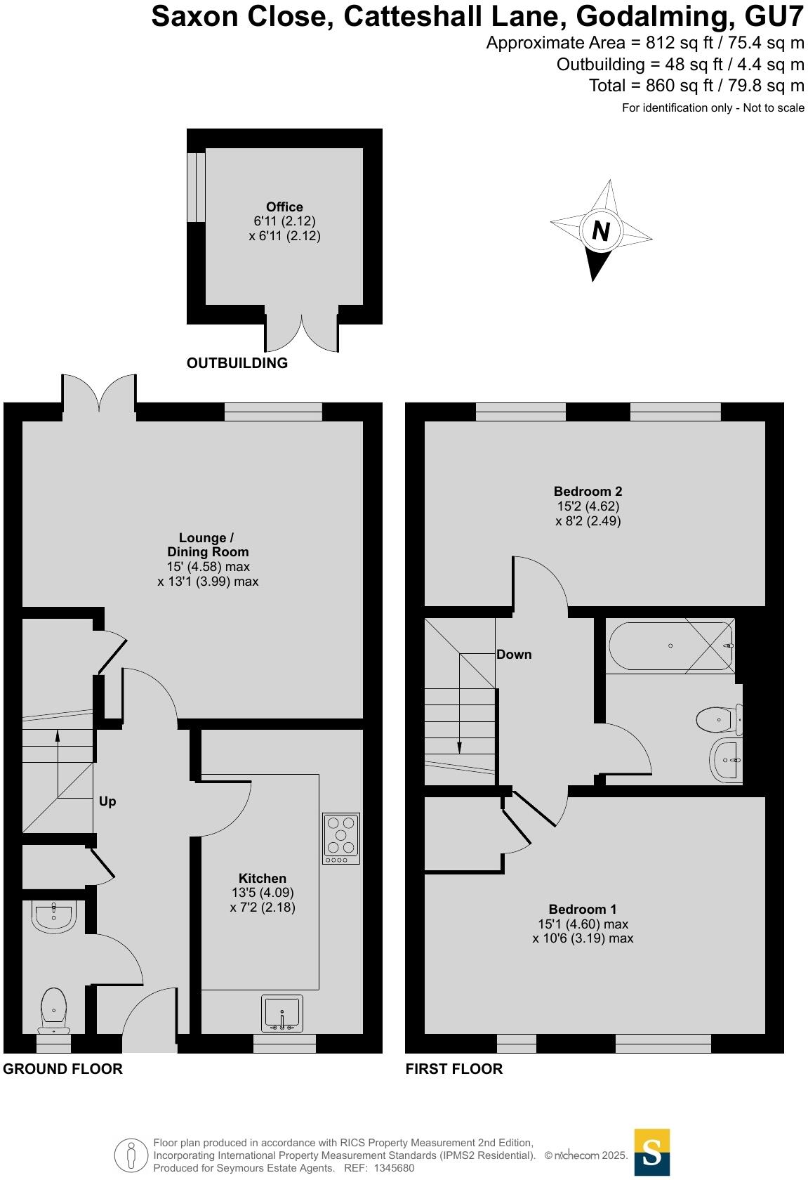 Saxon Close, Catteshall Lane, Godalming, Surrey, GU7 floorplan