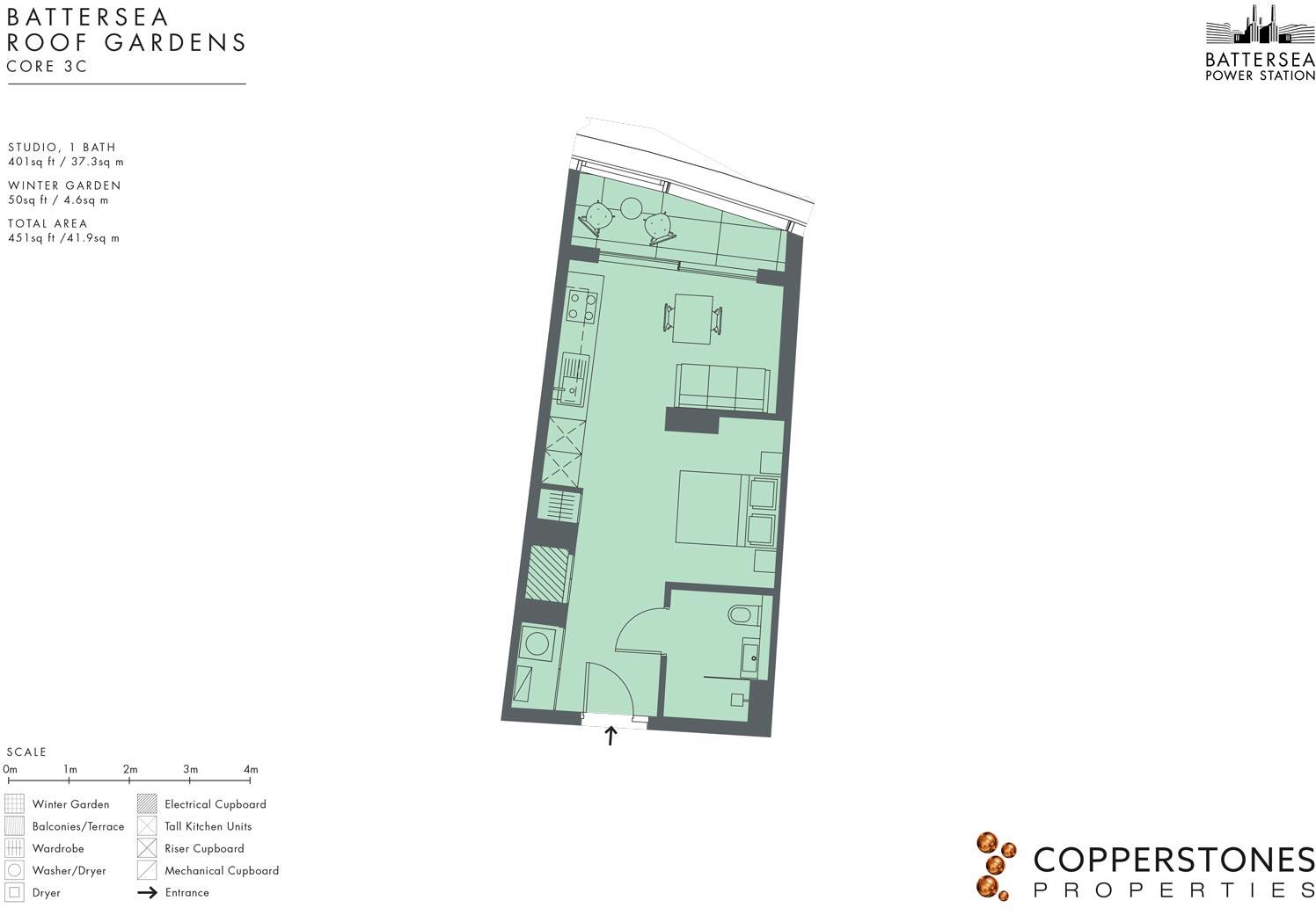 Battersea Roof Gardens. Electric Boulevard, Battersea Power Station floorplan
