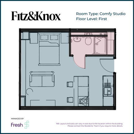 Studio 4.04 Fitzalan Place, Cardiff(City), CF24 floorplan